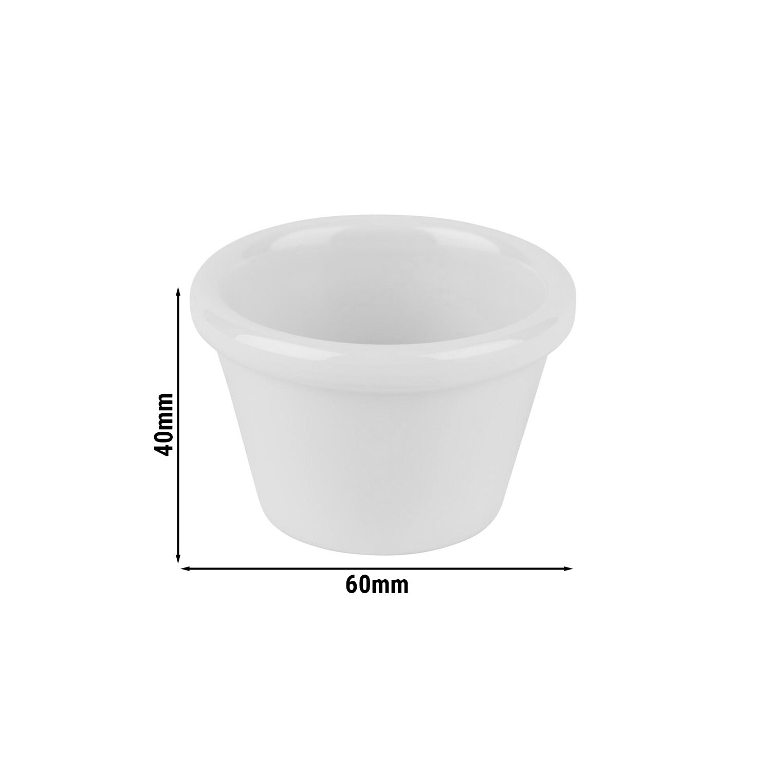 (24 pièces) Coupelles à sauce - CASUAL - Melamine - 50 ml - Ø 60 mm - Blanc