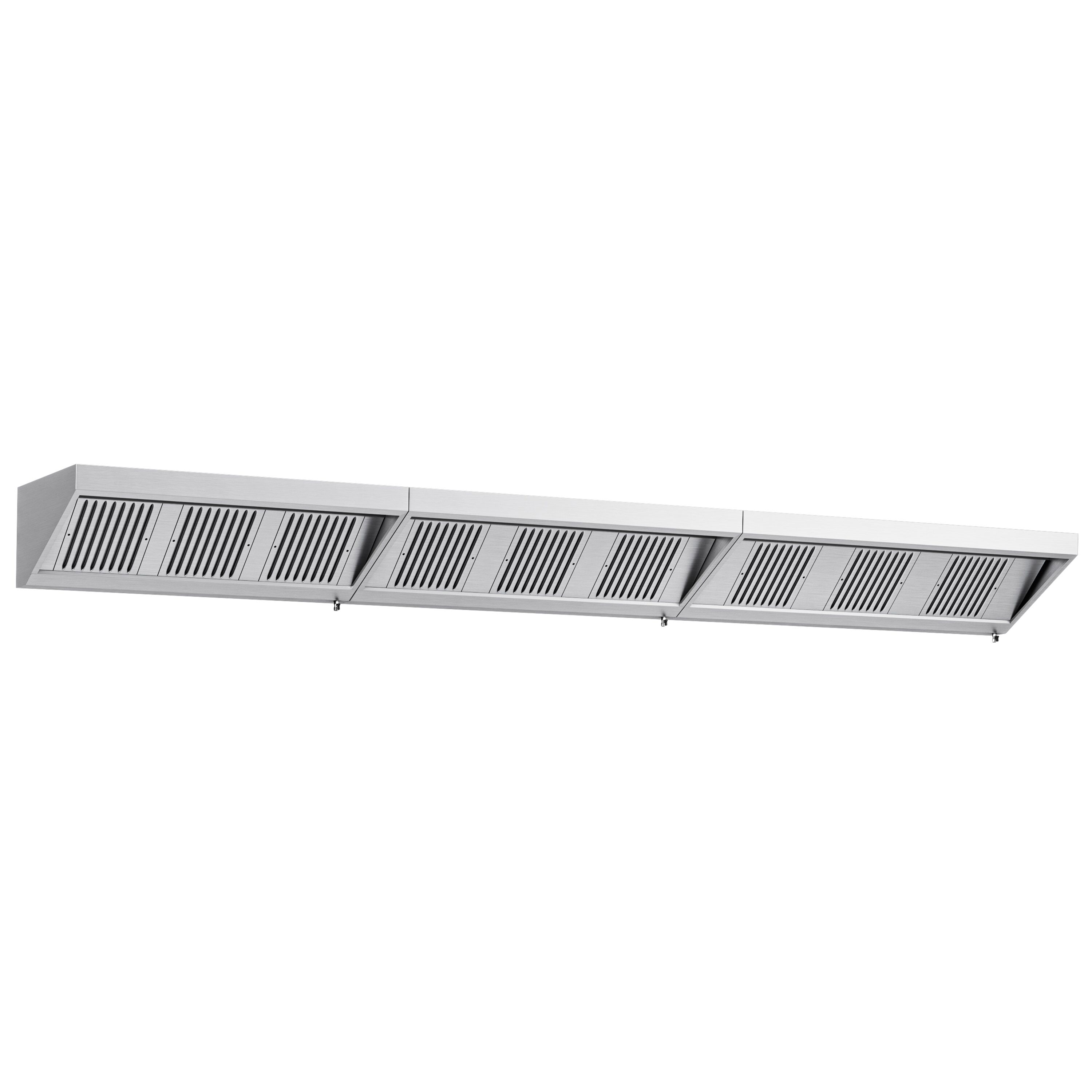 Fali elszívóernyő - 5400 mm - 700 mm mély - Labirintszűrő és világítás - motor nélkül