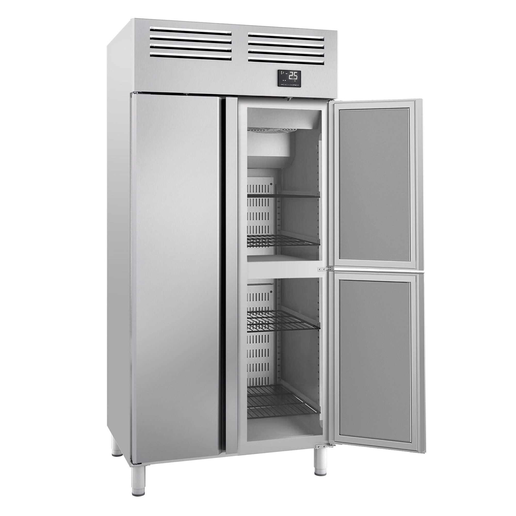 Armoire réfrigérée positive Inox AISI 304 PREMIUM PLUS - GN 1/1 - 745 L - avec 3 portes & 9 grilles GN 1/1