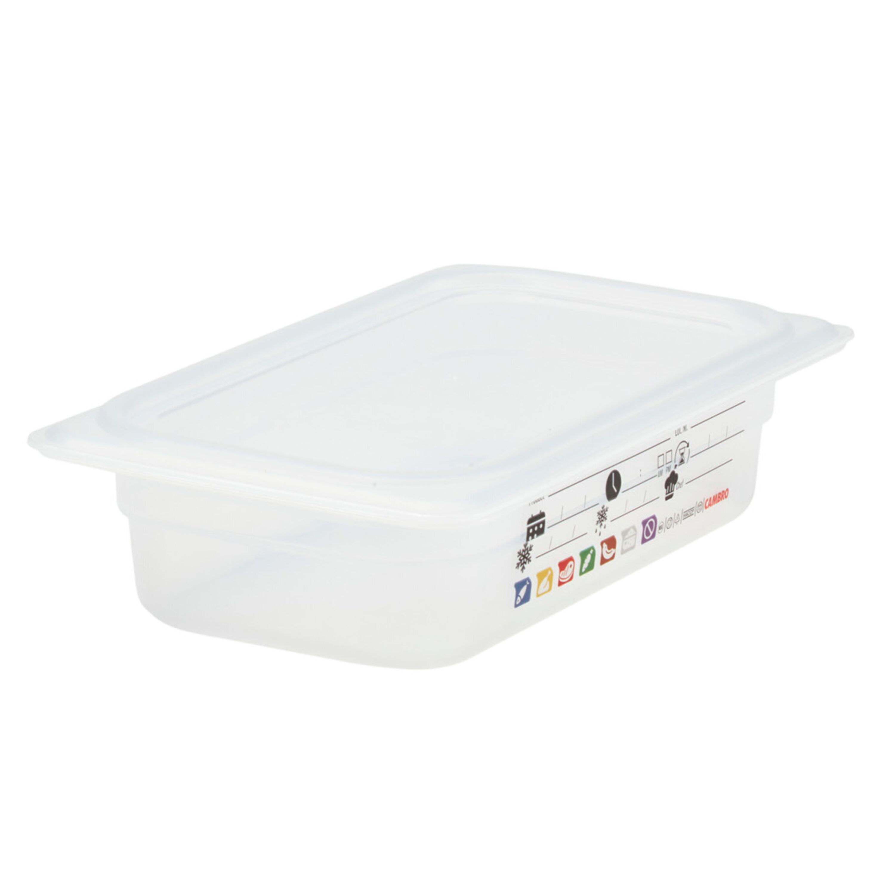 (6 pièces) CAMBRO | SafeTrak - Récipients en polypropylène GN 1/4 - laiteux - Hauteur : 65mm