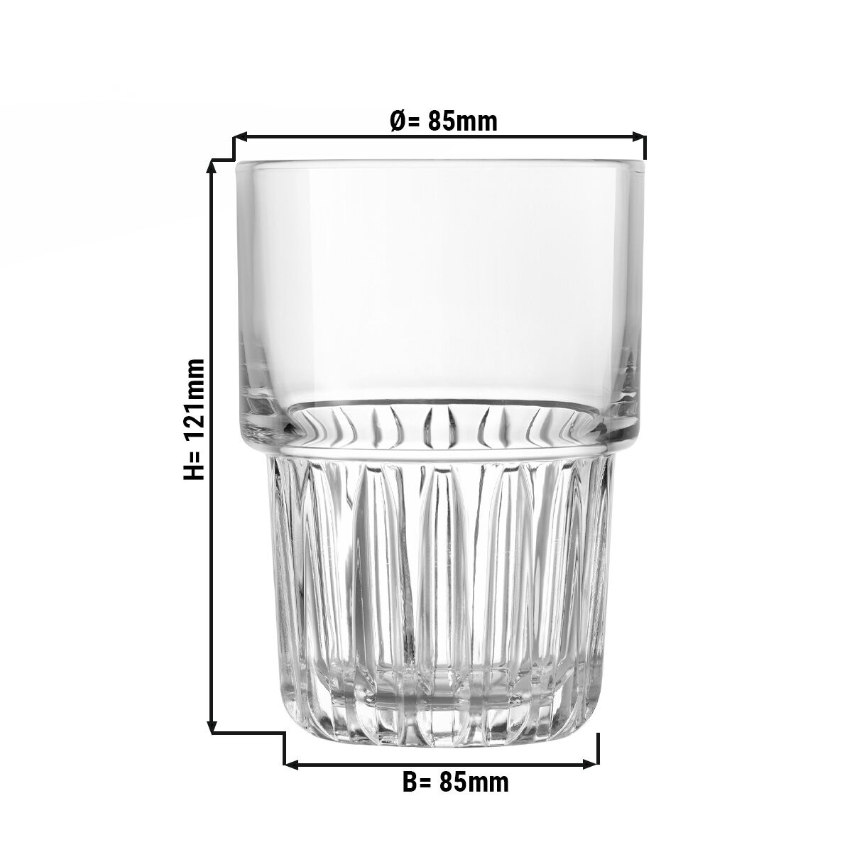 (12 Stück) Longdrinkglas - EVEREST - 414ml - Transparent
