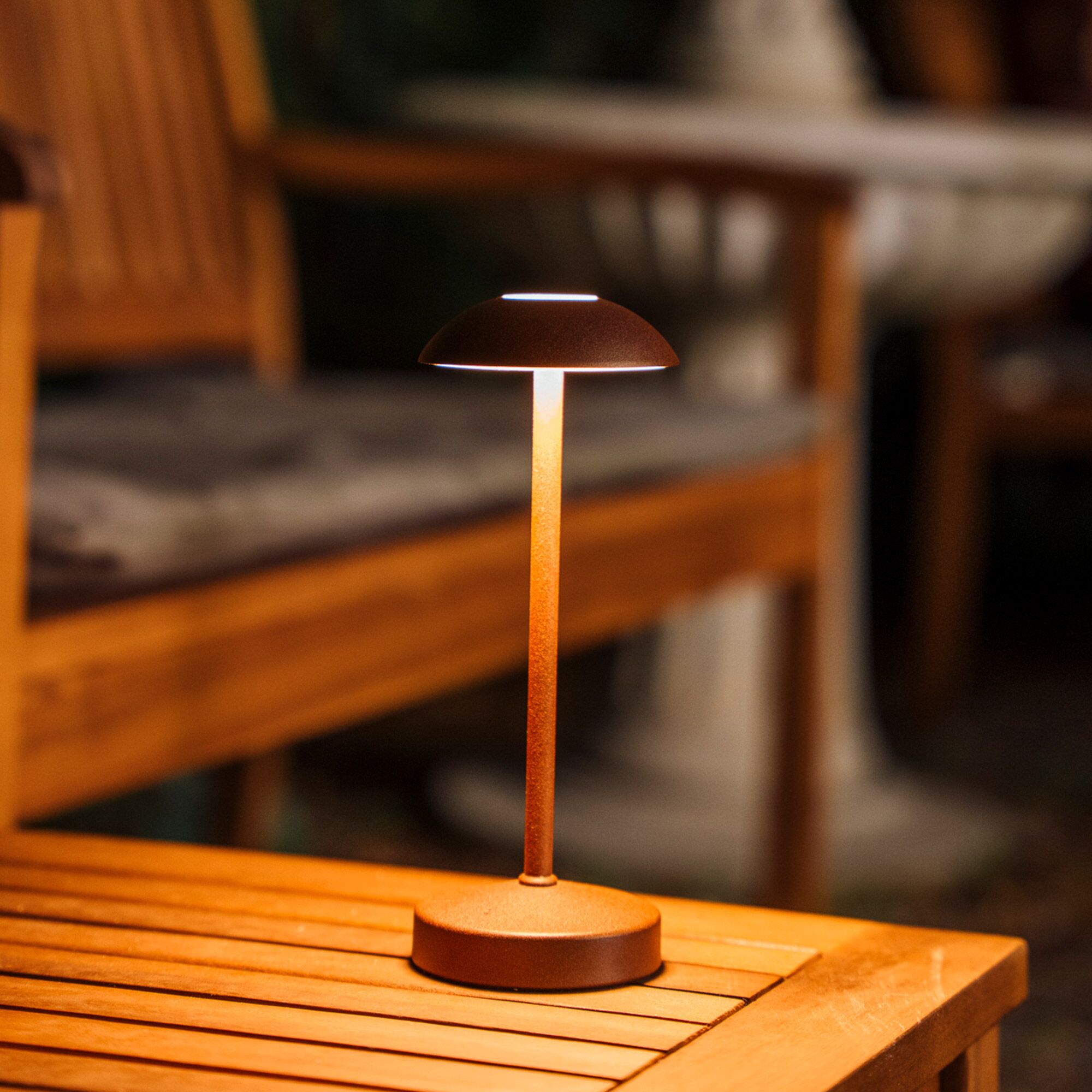 (4 pièces) Lampe de table – ALVA – dimmable en 3 niveaux – Ø 80 mm – Rouille