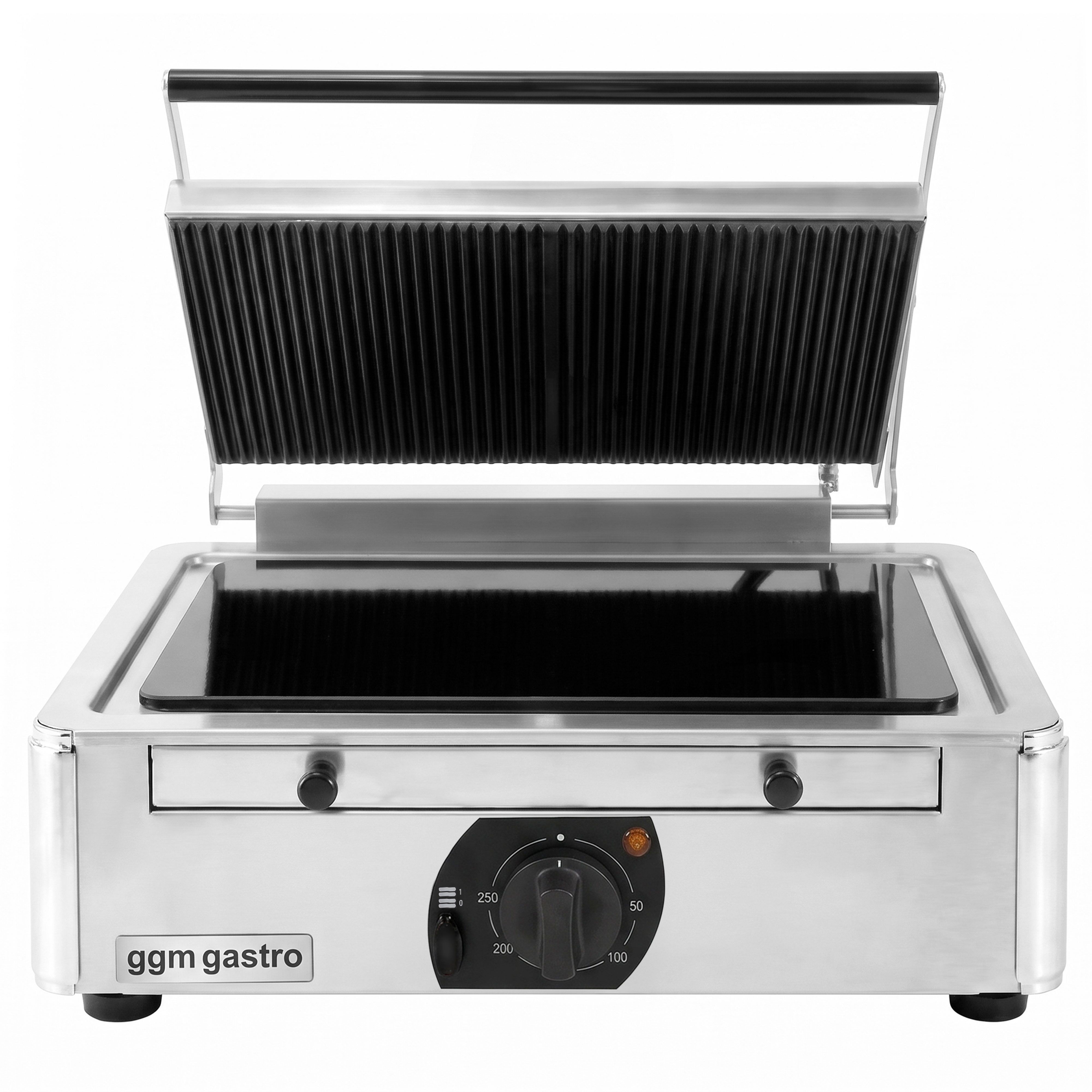 Glass Ceramic Contact Grill – 3 kW – Smooth Bottom & Ribbed Top – Grilling Surface: 345x220mm