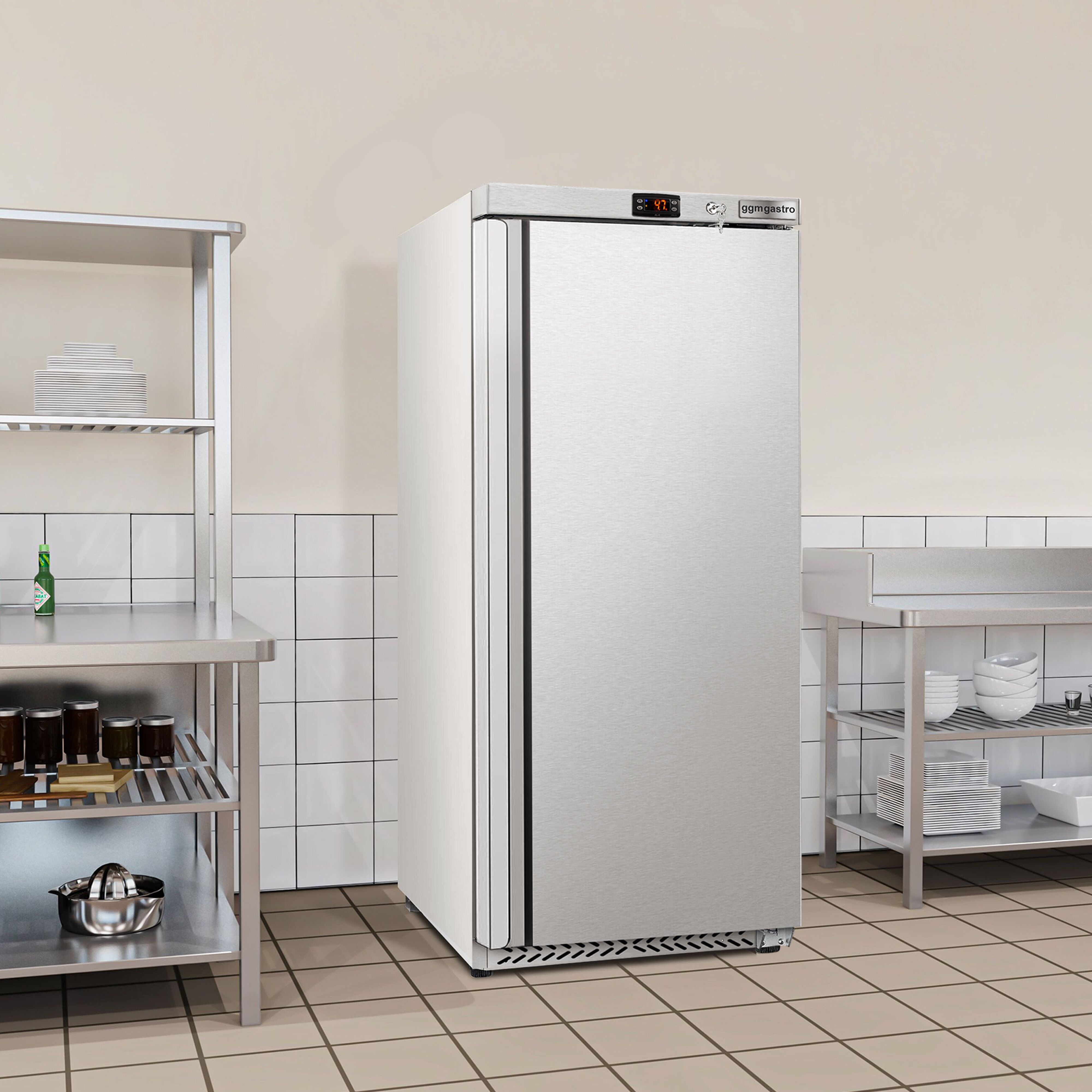 Réfrigérateur de stockage inox ECO – 600 litres – avec 1 porte