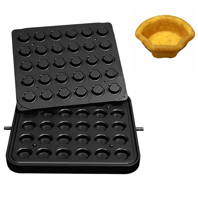 Tartlet Mould Plates - Shell - 50x45mm - for 30 tartlets - compatible with TMPIC tartlet machine