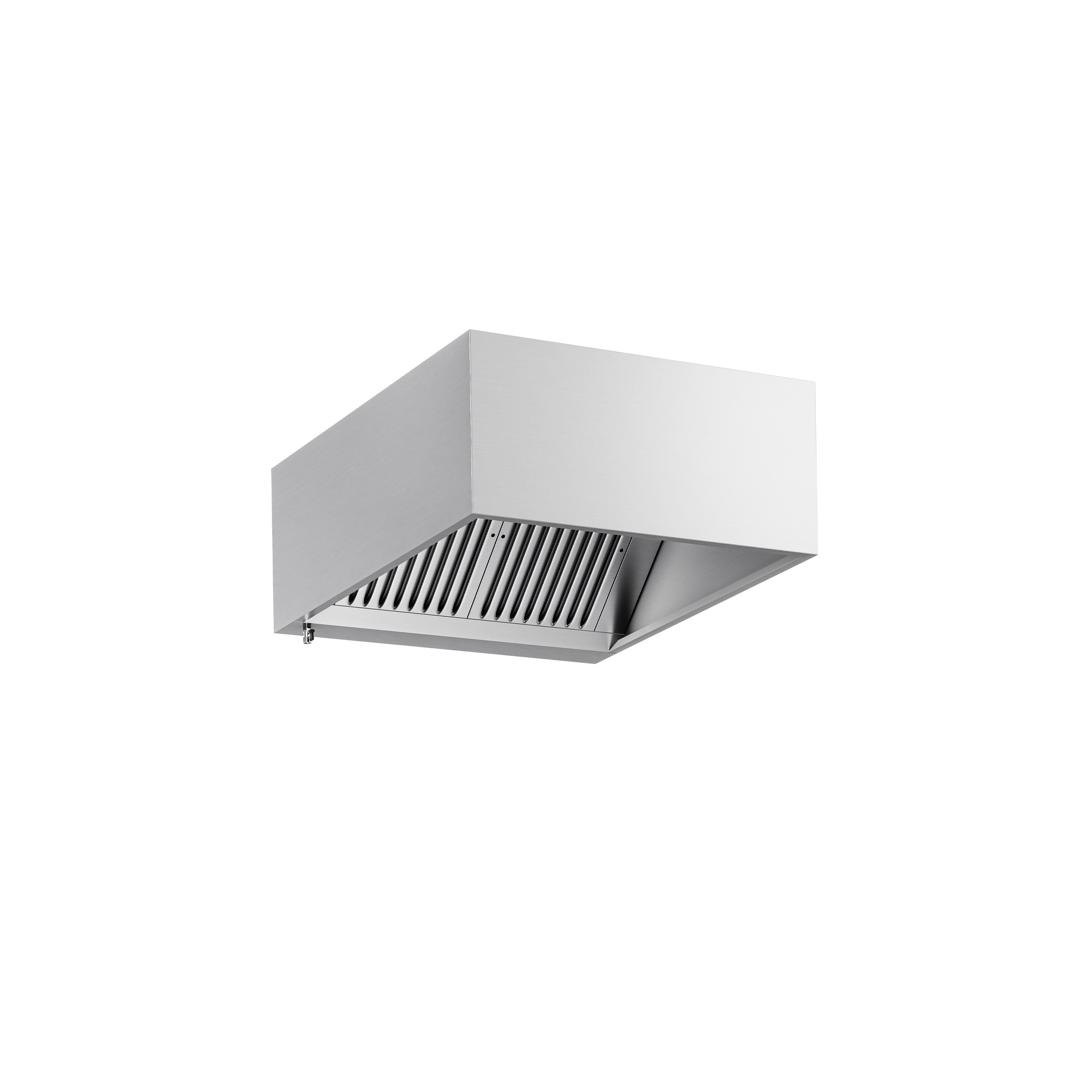 Hotte à adosser professionnelle - Profondeur 1100 - 2200mm - sans moteur - avec filtres et éclairage
