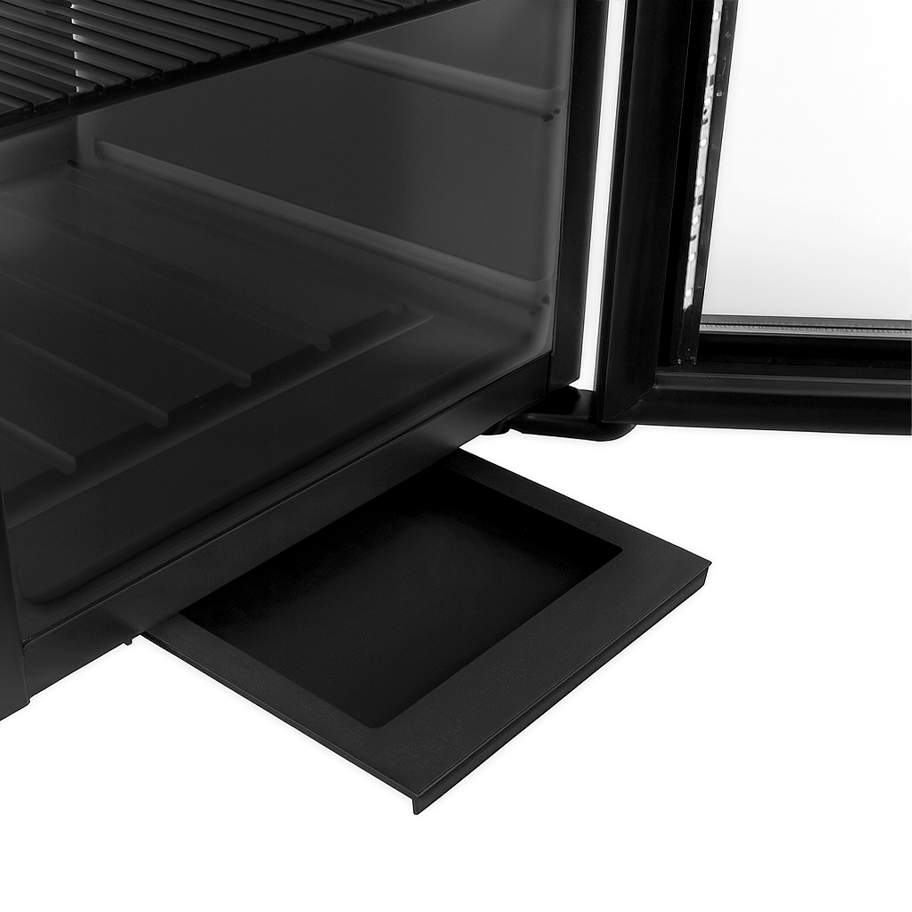 GASTRO-COOL | Réfrigérateur publicitaire avec enseigne lumineuse - 21 litres - avec 1 porte vitrée - Noir