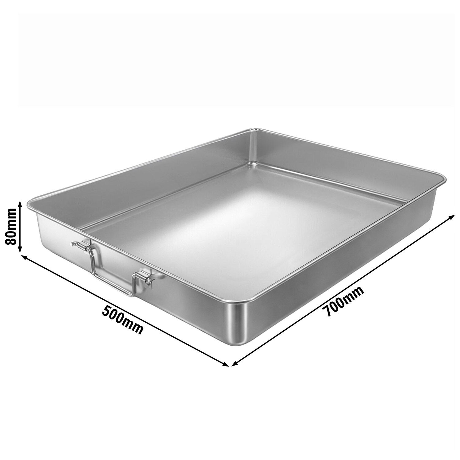 Marmite - Acier inoxydable - 28L - avec couvercle - 536x734x95mm