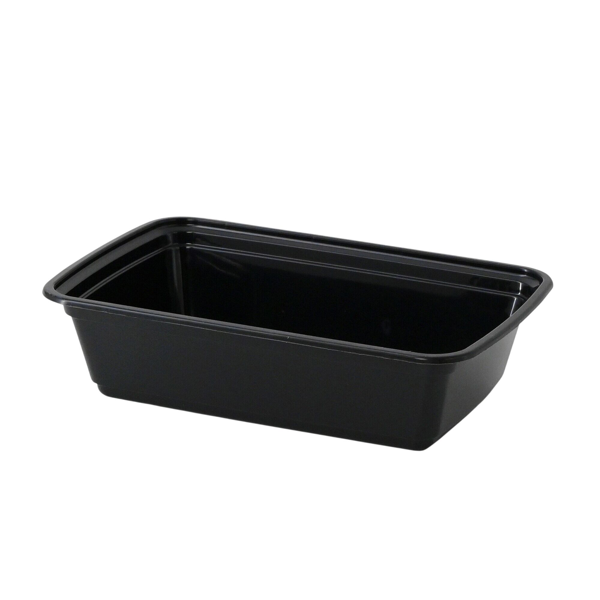 (300 pcs) Barquette réutilisable - 700ml - Rectangulaire - Noir