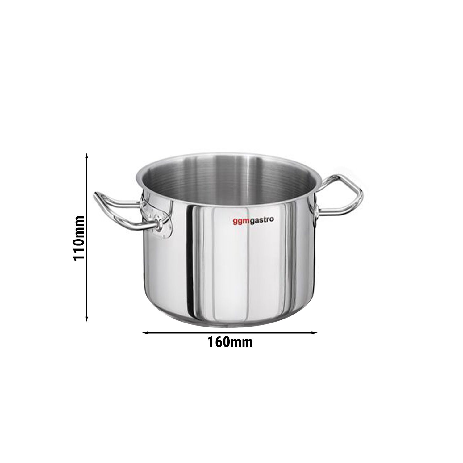 Fleischtopf - Edelstahl - 2 Liter - Ø 160mm - Höhe:110mm - Induktionsgeeignet