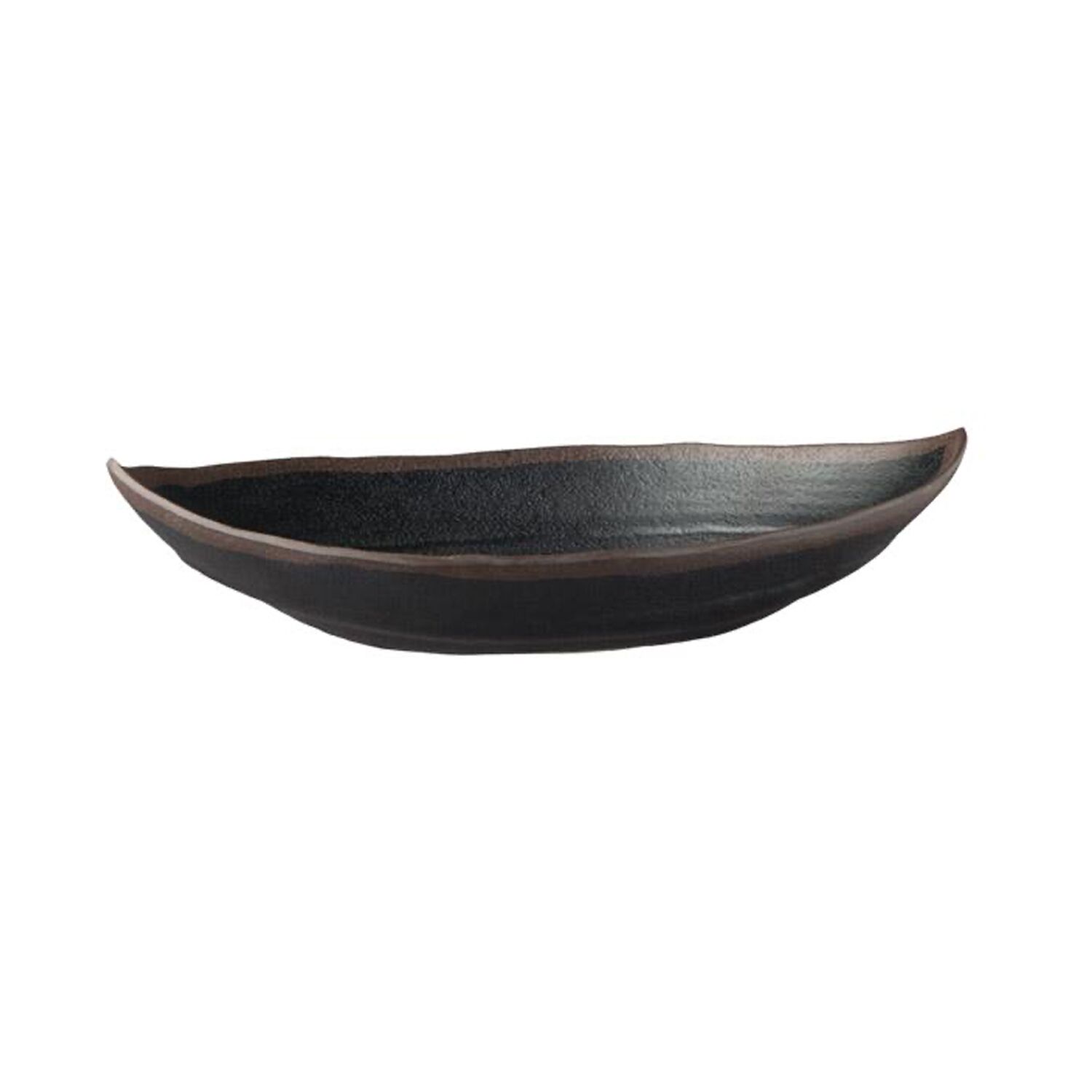 (6 pcs) Coupe à dessert - MARONE - Mélamine - 0,4L - rectangulaire - 255x140mm - Profondeur : 55mm - Noir/Brun