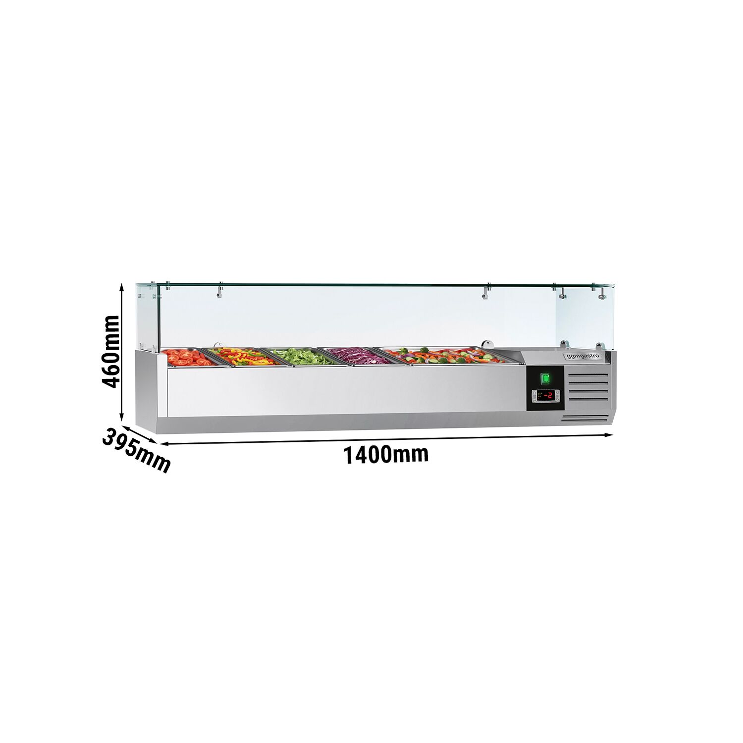 Vitrine Réfrigérée à Ingrédients PREMIUM - 1400x460mm - 6x GN 1/3