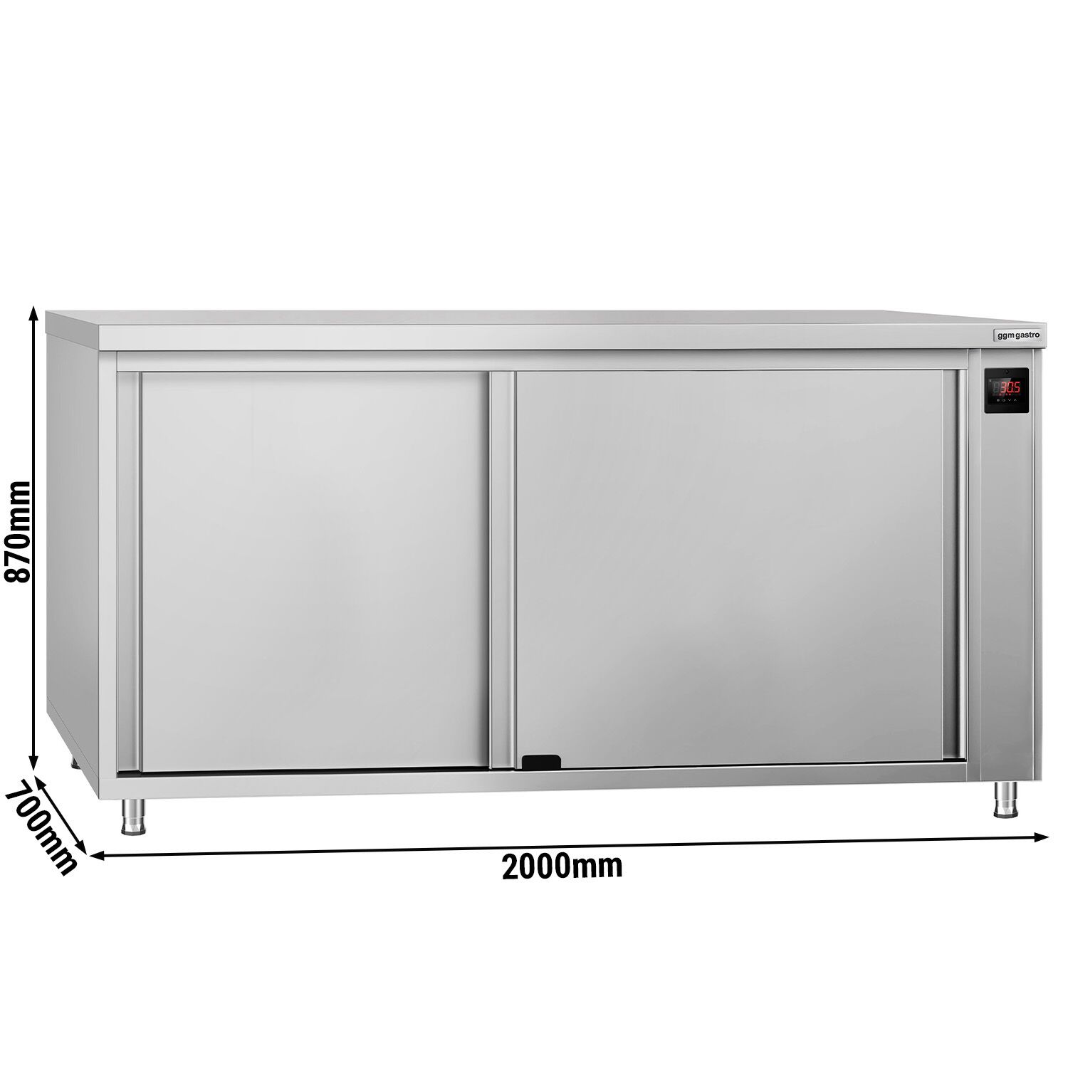 Armoire chauffante professionnelle - 2kW - 1 étagères - 2000x700x870mm