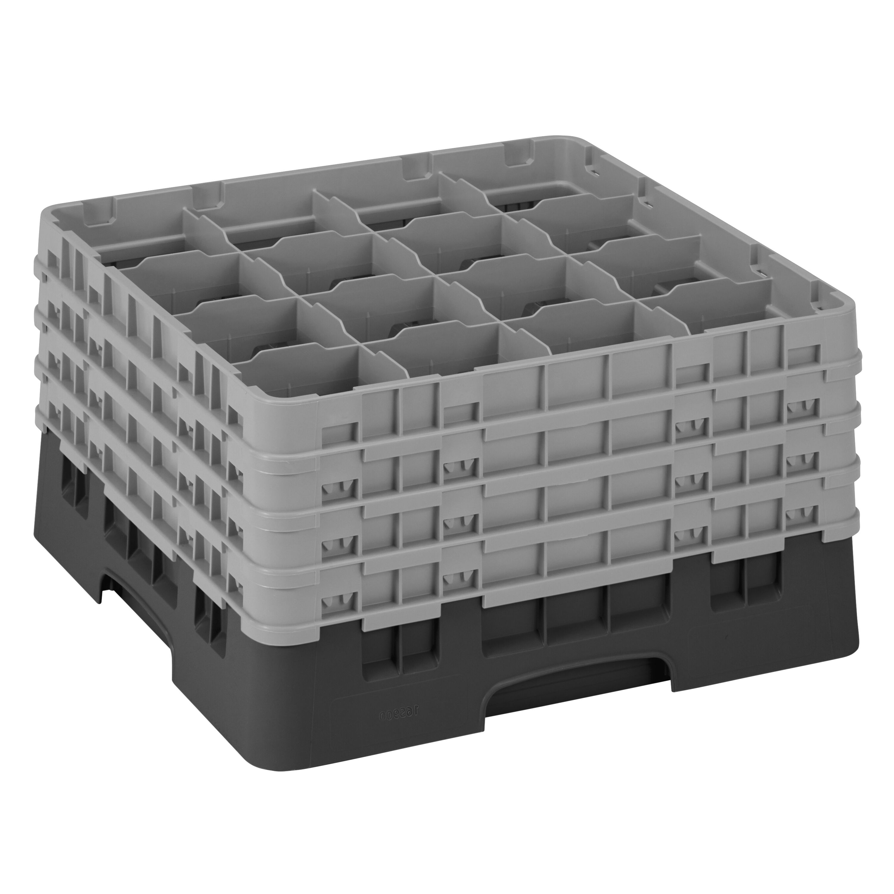 CAMBRO | CAMRACK® - Gläserspülkorb 1/1 - 16 Fächer - mit 4 Extender - 500x500mm - Schwarz