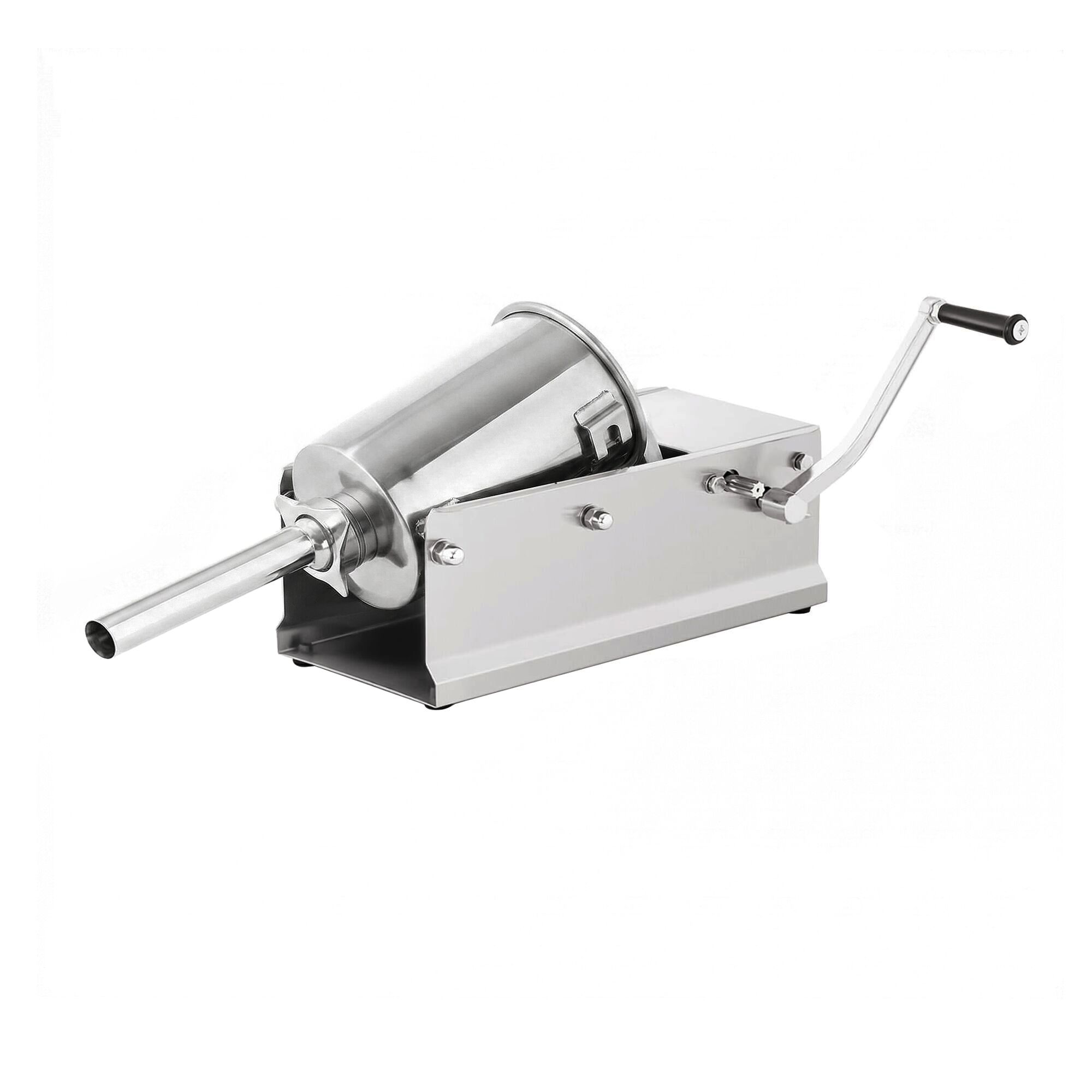 Handmatige worstenvuller - horizontaal - 5l - RVS - incl. 4 vulbuizen