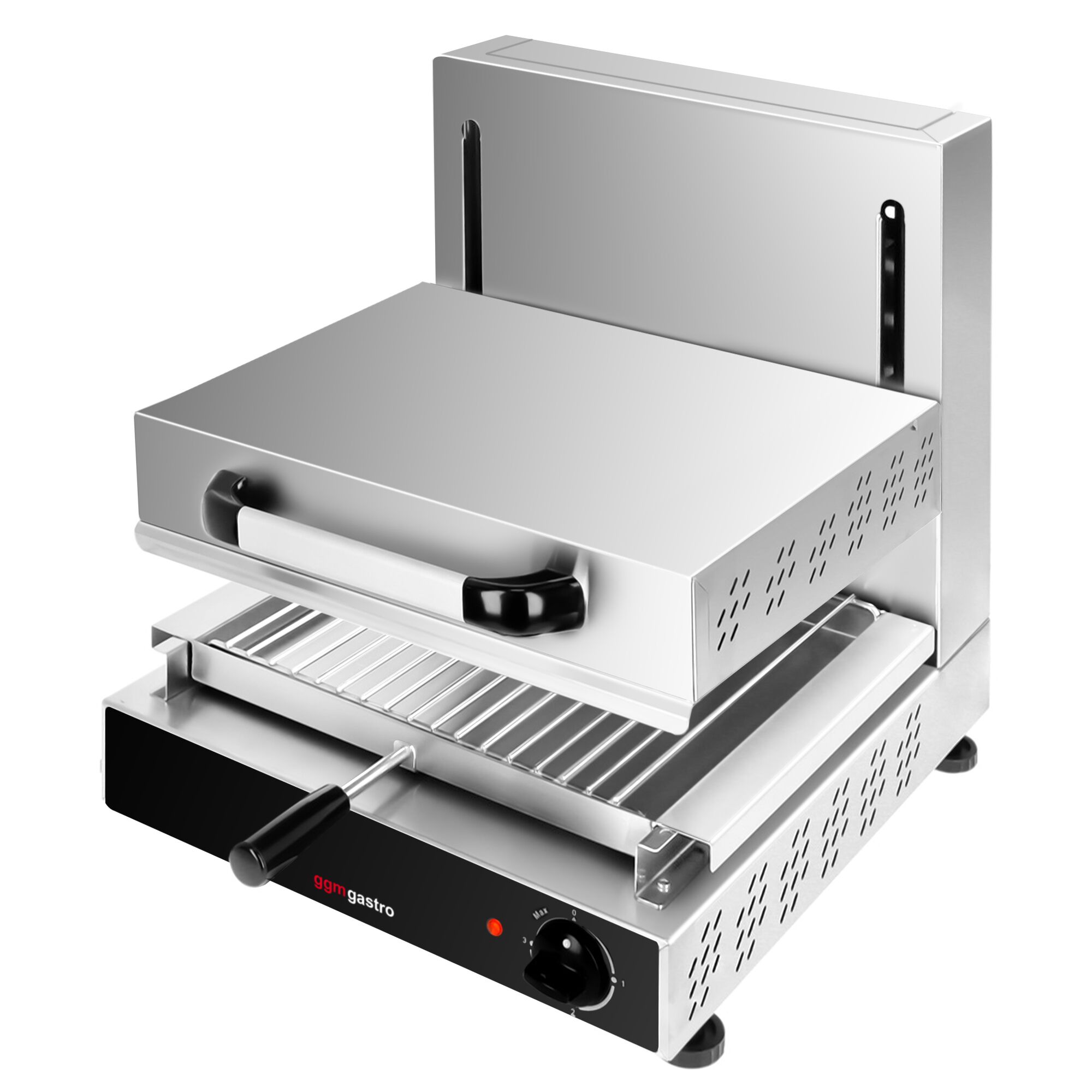 Four pita électrique / Salamandre à levage SPÉCIAL - 3 kW - 220 volts - éléments chauffants réglables en hauteur