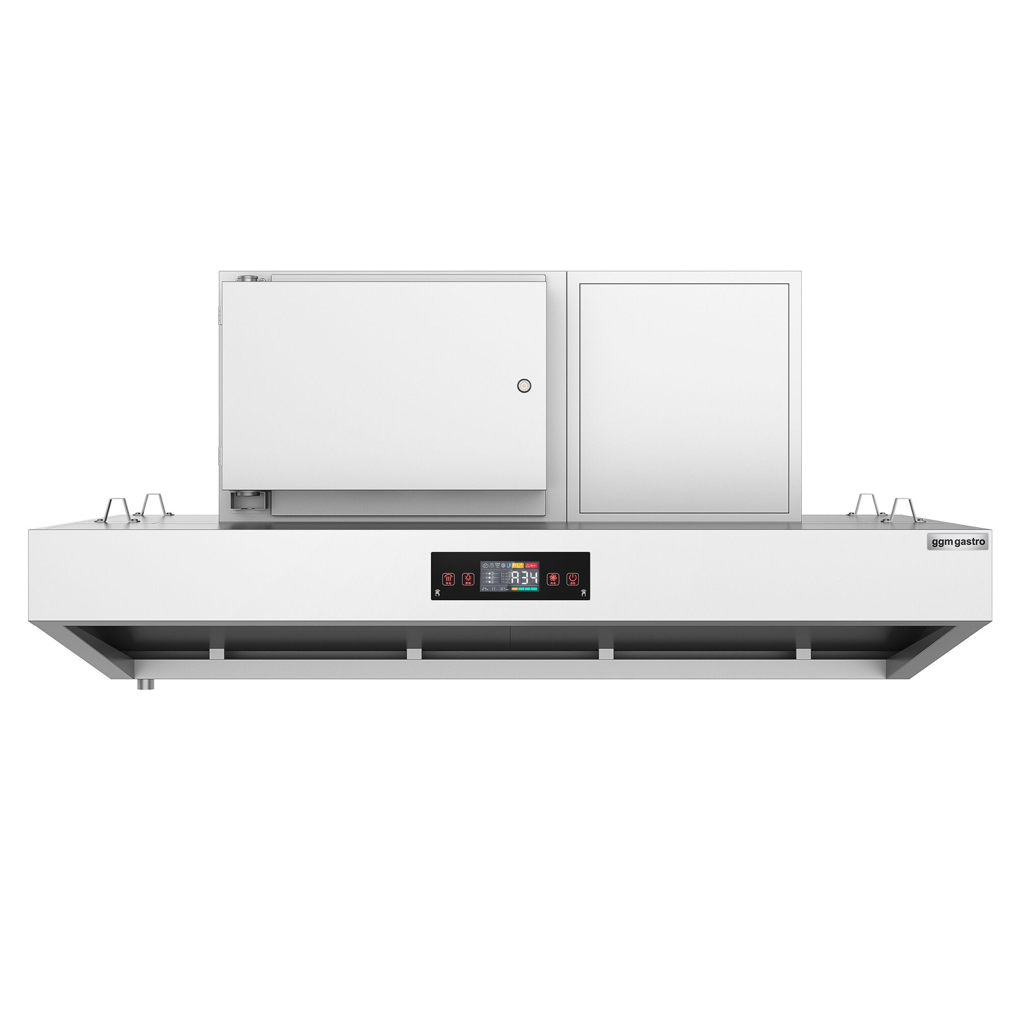 Hotte aspirante hybride - 2000 mm - efficacité de purification de l’air de 90 % - avec Smart Touch - LED