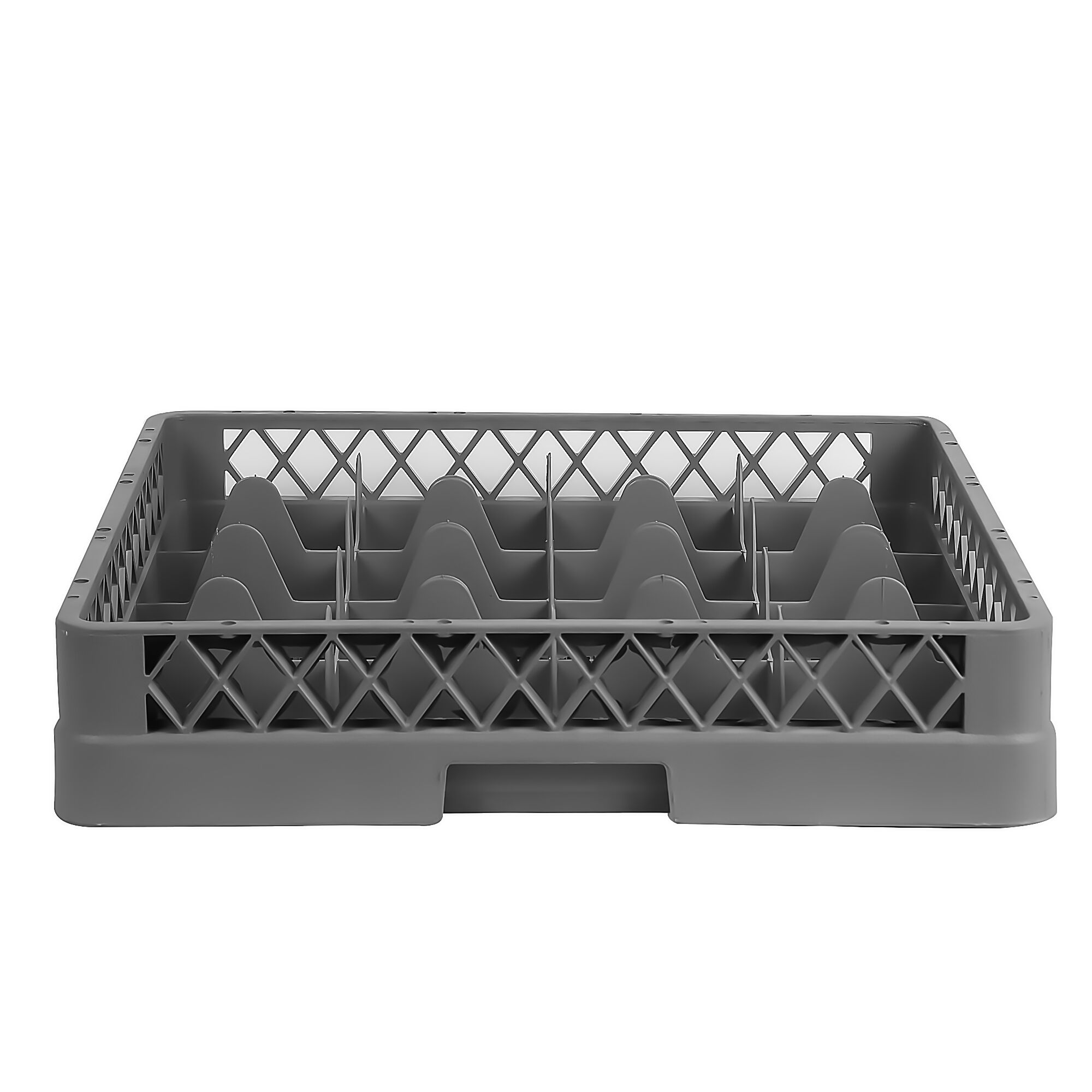 Glass Rack - 500x500mm - 16 compartments - Grey - compatible with ARU16N
