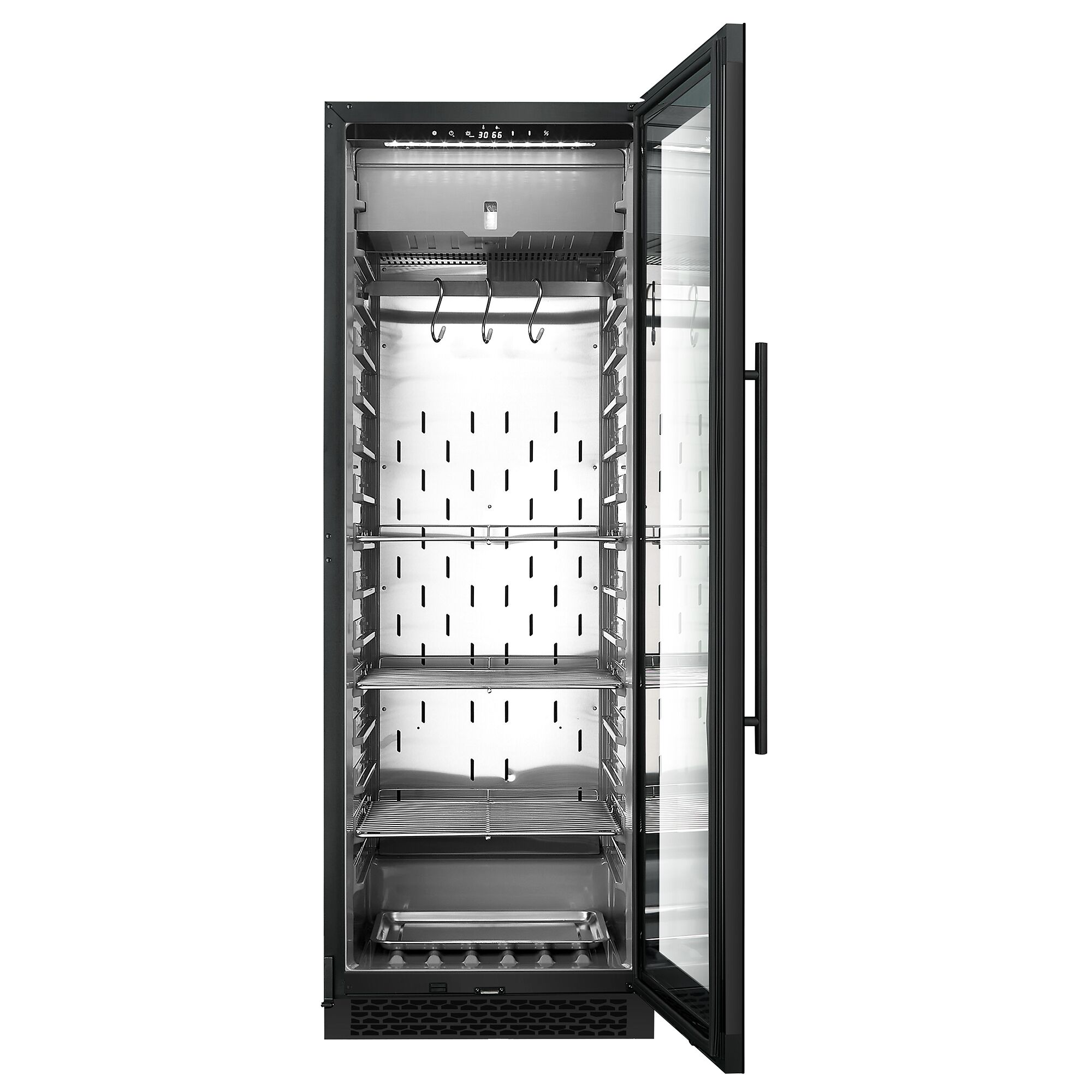 Dry Aging Armoire de maturation de la viande - 595mm - 352 litres - 1 porte vitrée sans cadre - Noir