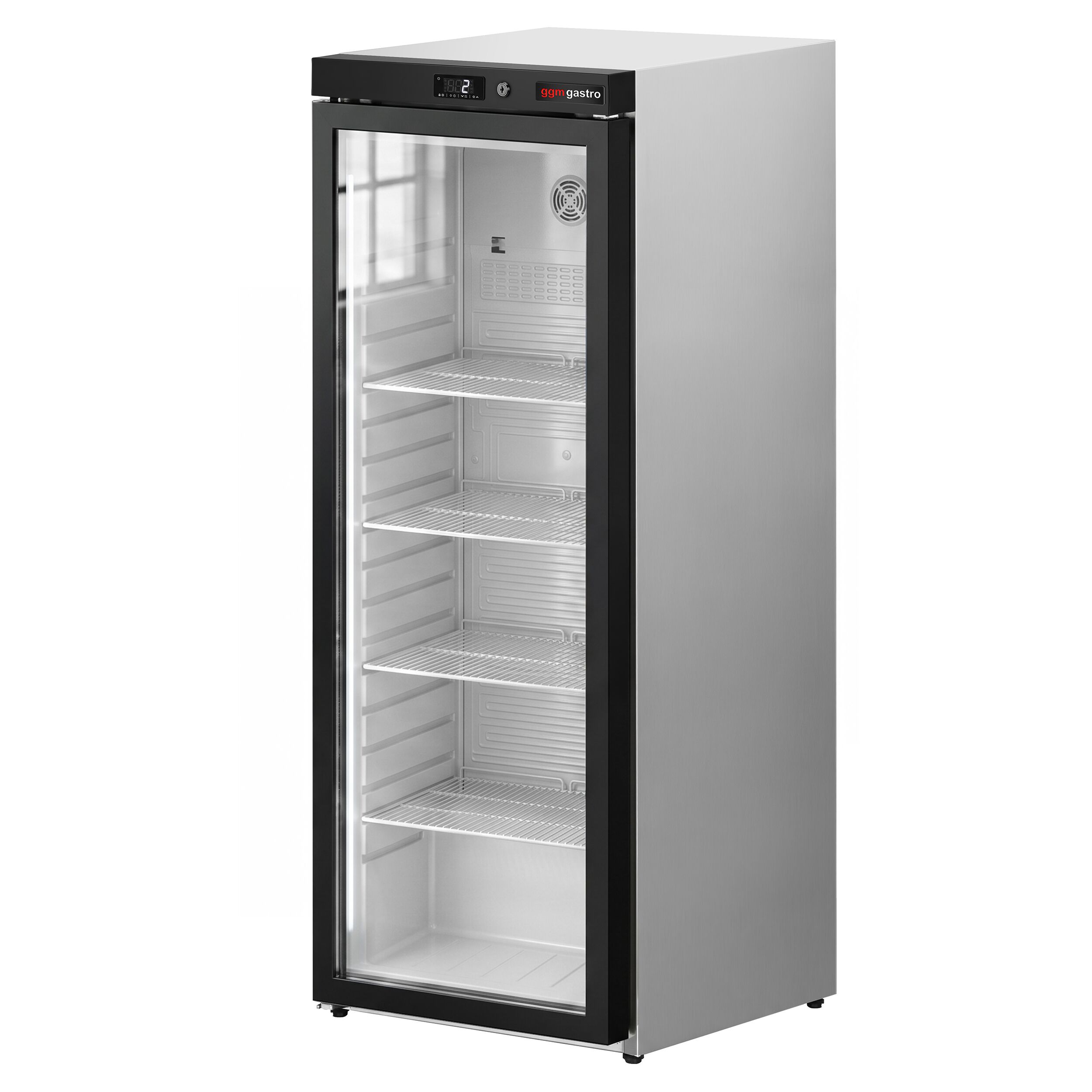Lagerkühlschrank Edelstahl PREMIUM - 600 Liter - mit 1 Glastür