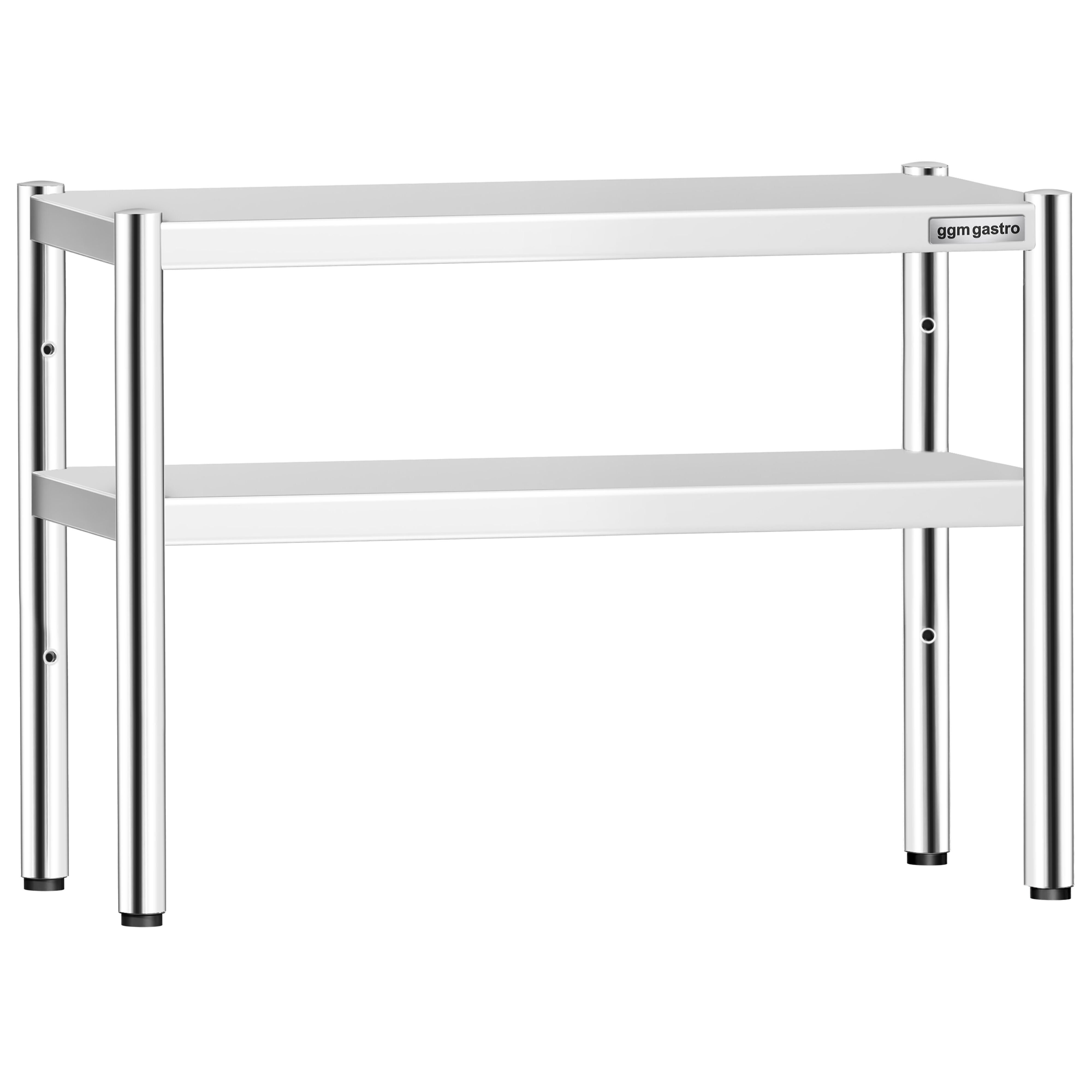 Étagère supérieure en inox – 2 niveaux – 1000 × 370 mm – hauteur réglable