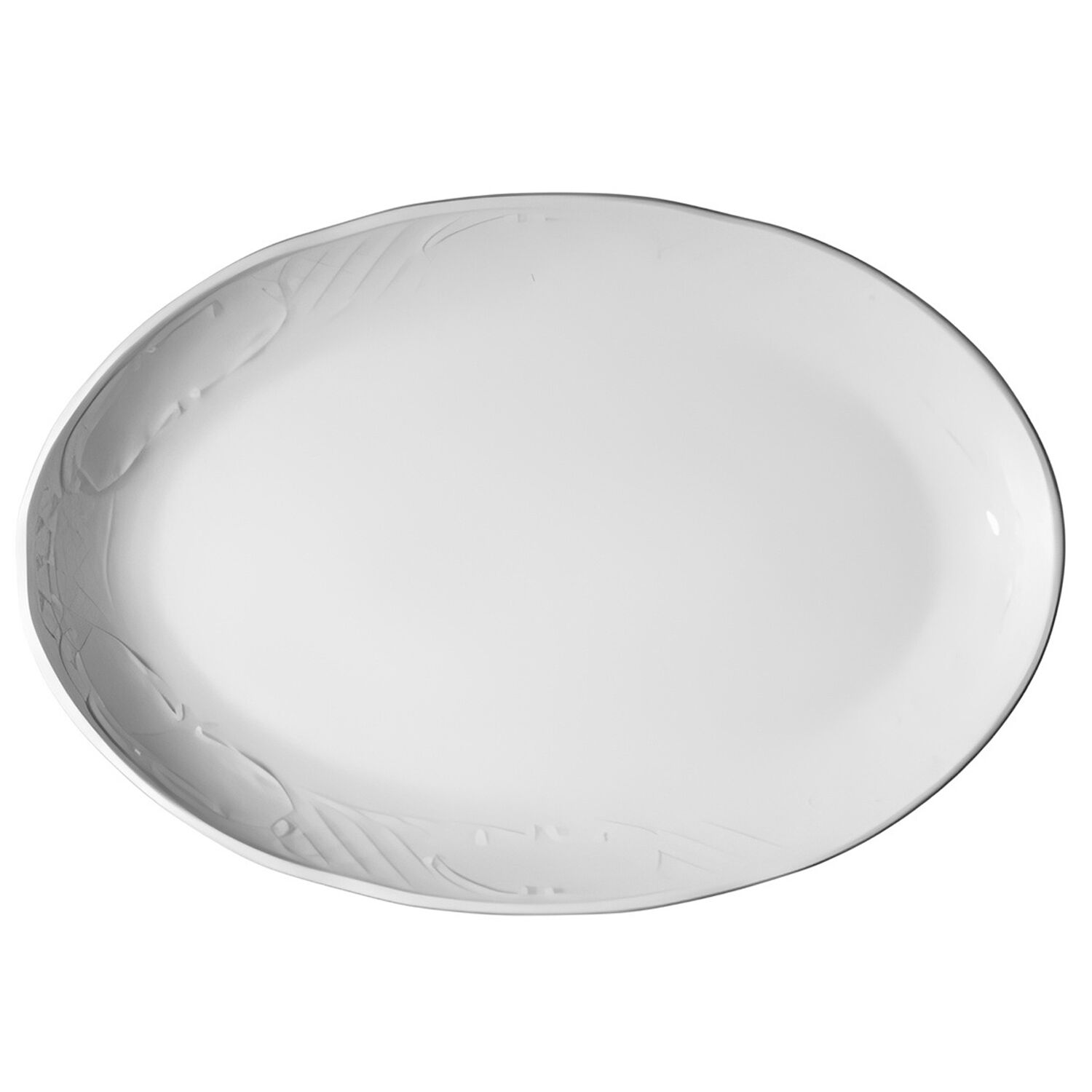 (12 pièces) CLASSICO - Plat / Assiette à Döner - Ovale - Longueur : 360 mm - Blanc