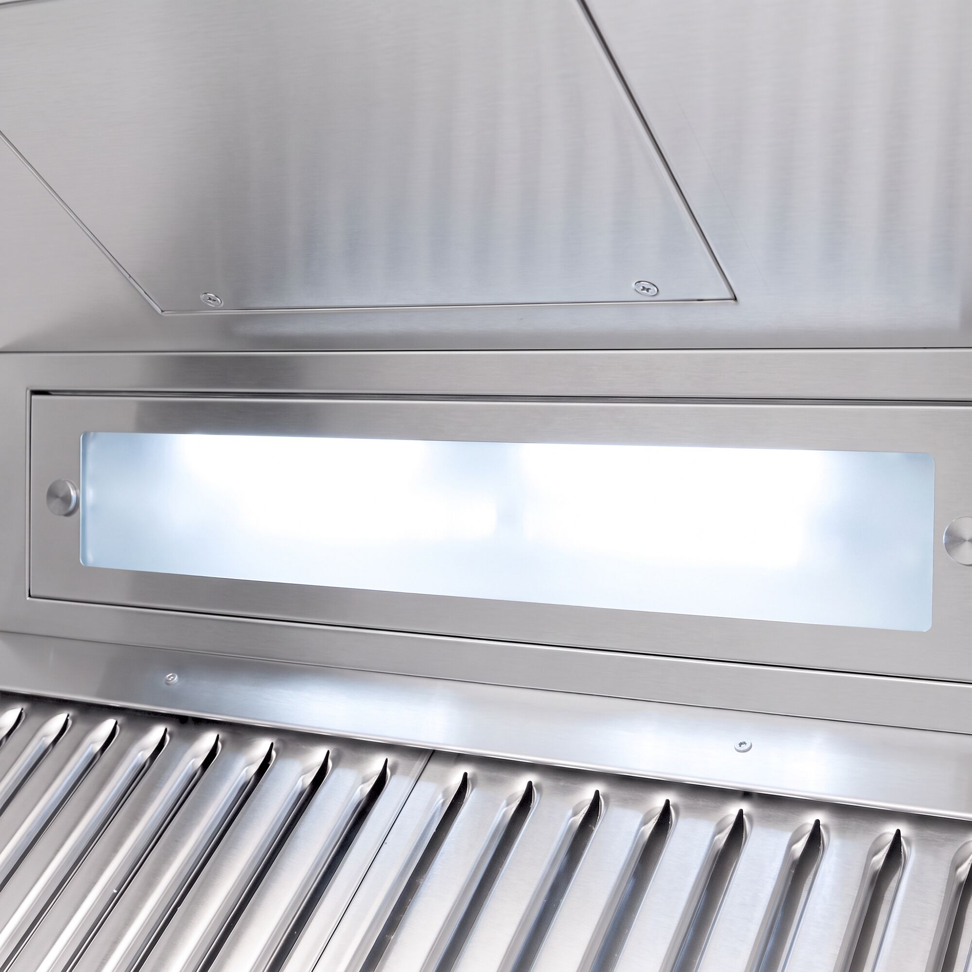 Induction box hood – 1200 mm – with filter & light – without motor