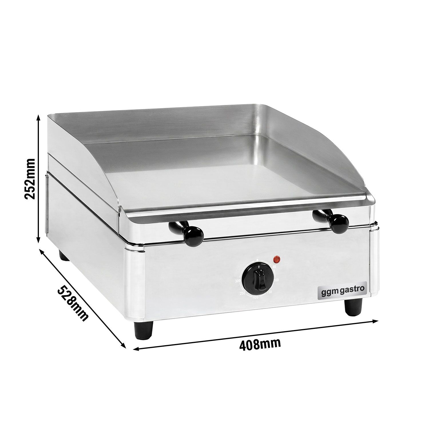 Elektrická grilovací deska - 3,5 kW - Hladká - Grilovací plocha: 385x415 mm