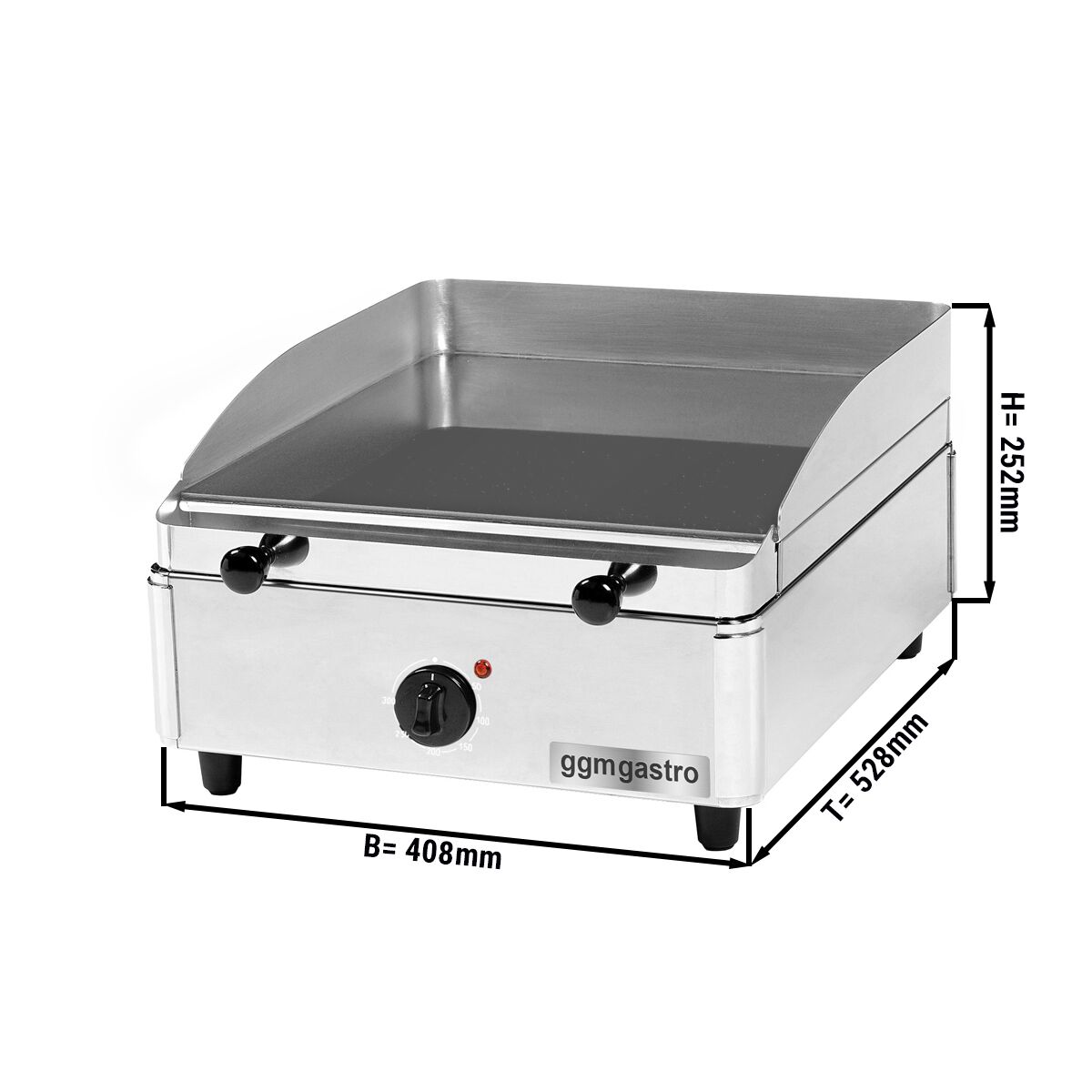Commercial Ceramic Glass Griddle - 3.5kW - Smooth Plate - Cooking area: 385x415mm