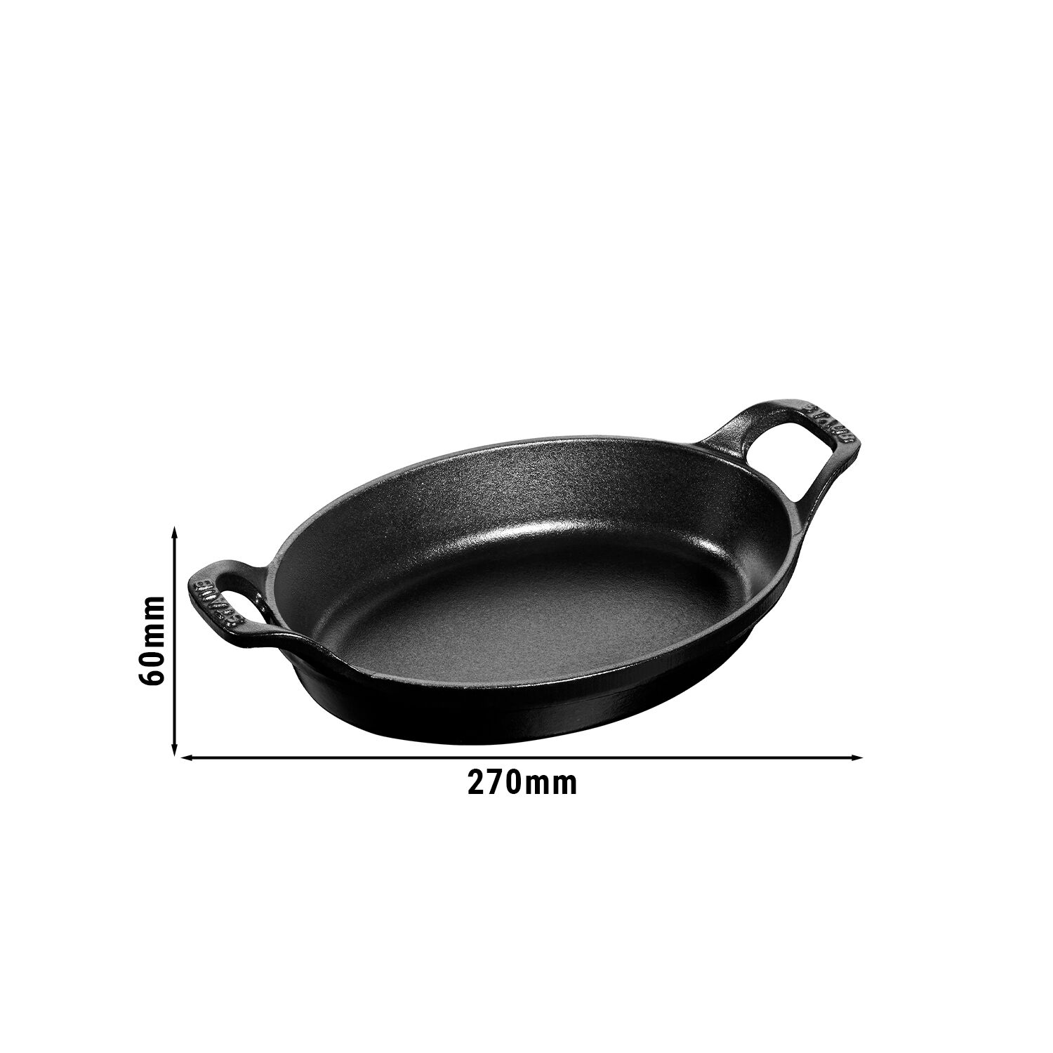 STAUB | Oval Cast Iron Baking Dish – 210 mm - Black - Oven & Serving