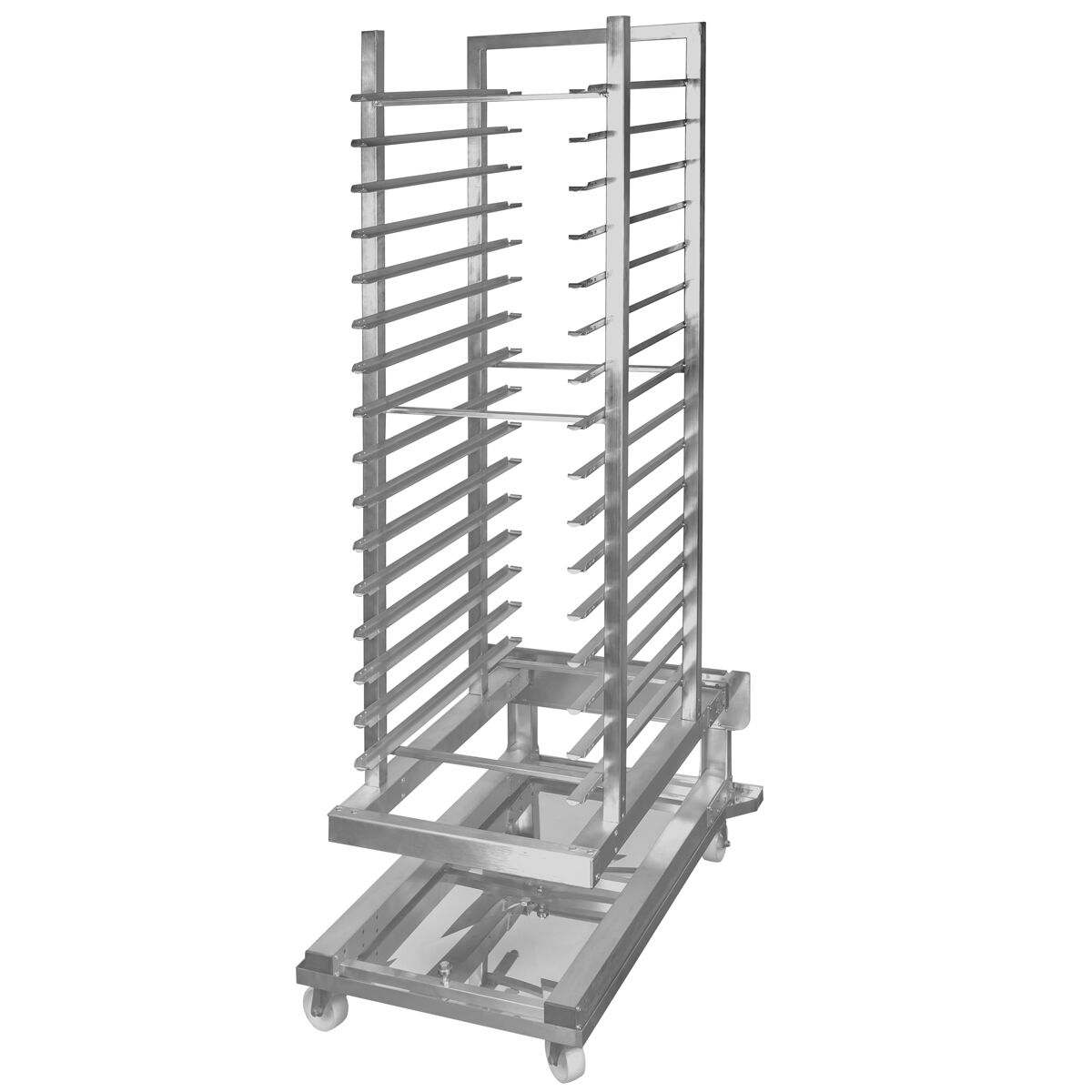 Regálový vozík s držákem plechů - pro 16x EN 600x400 - pro BB1646GW-TP