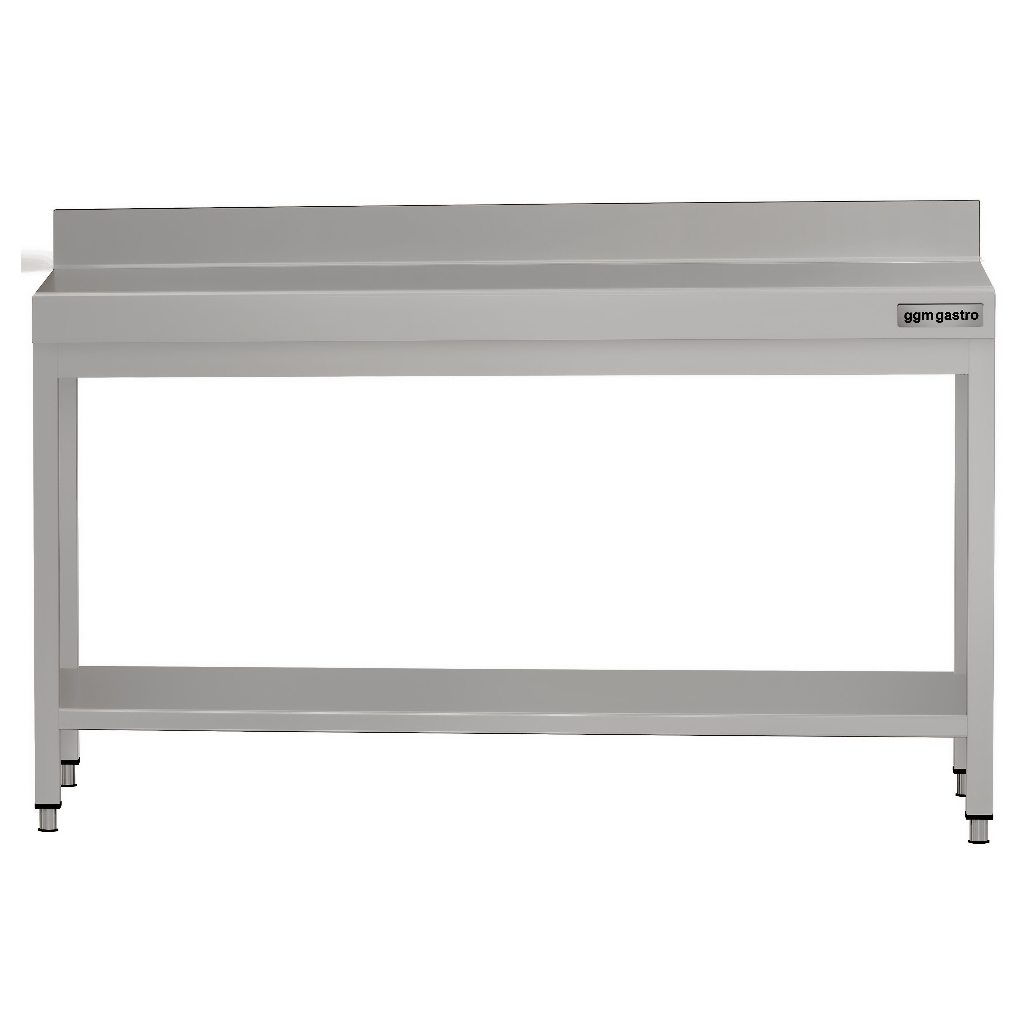 Table de travail en inox ECO – 1800 × 600 mm – avec tablette inférieure & dosseret
