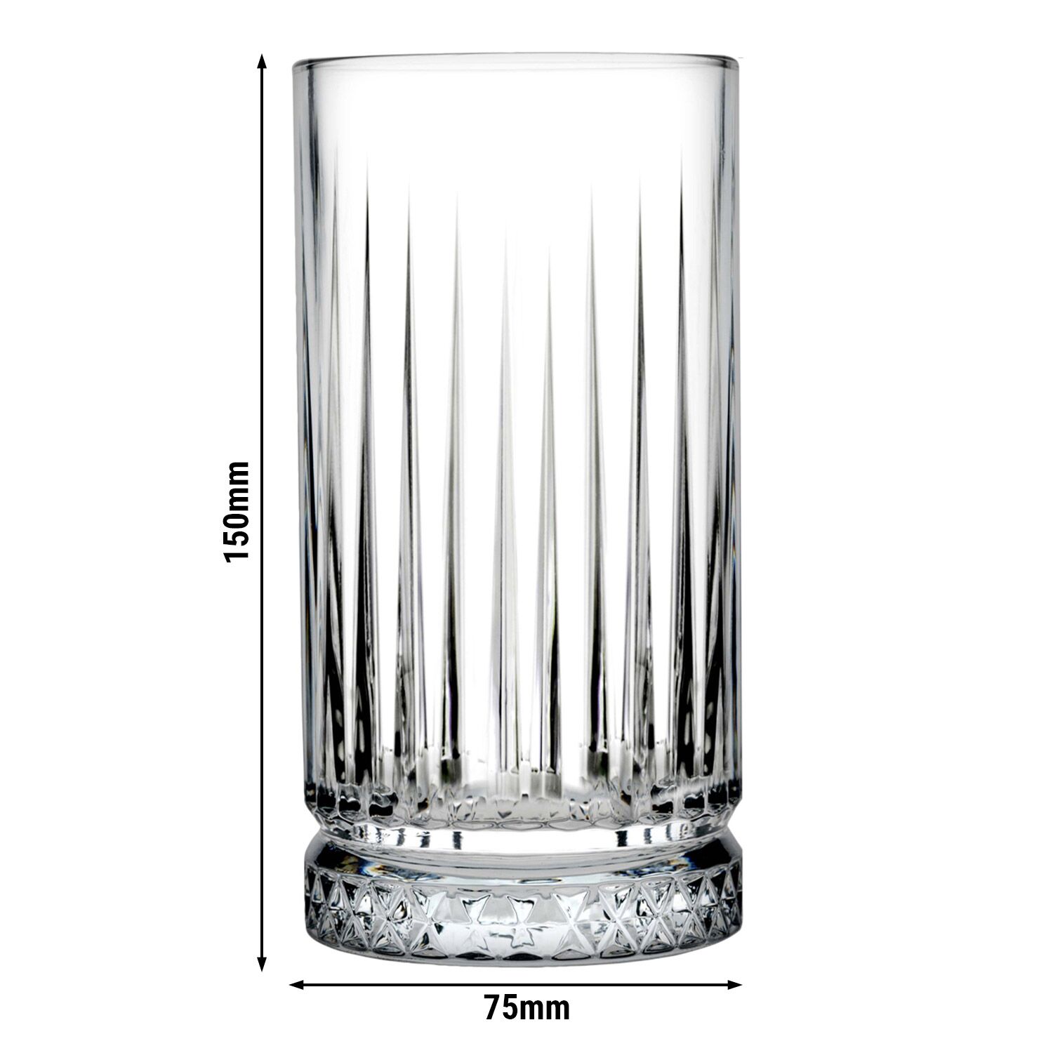 (12 pièces) Verre long drink - ELYSIA - 445 ml - Transparent