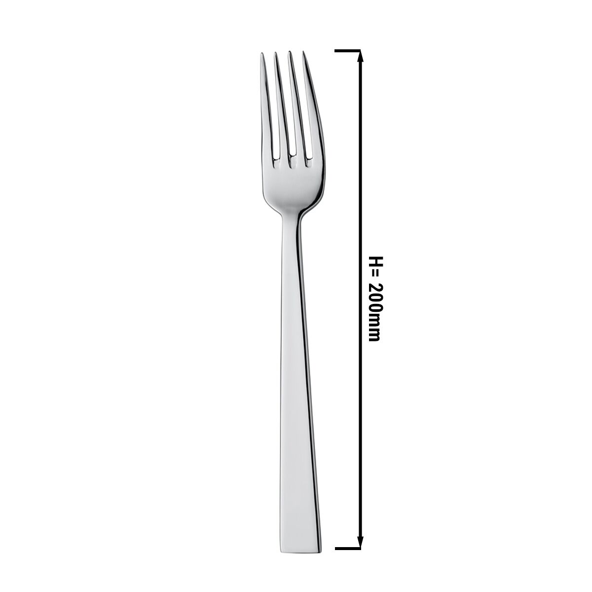 (12 pcs) Fourchette de menu 20 cm Luca - Acier inoxydable 18/10 - 200mm - Brillant