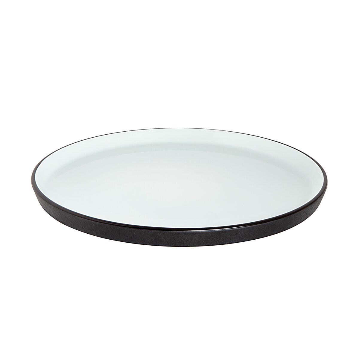 (6 pièces) COSMIC - Assiette - Plate - Ø 250 mm - Blanc / Noir