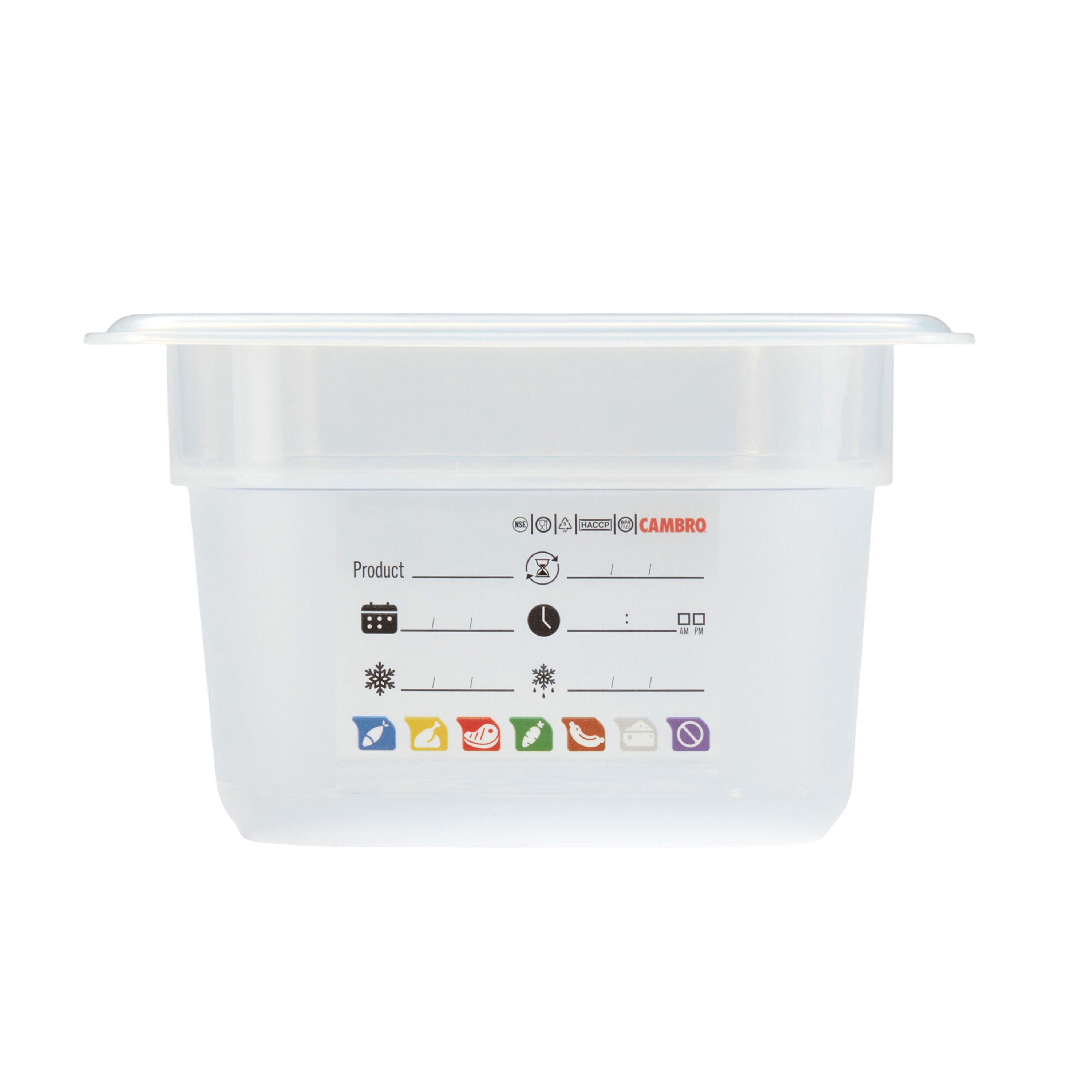 (6 pièces) CAMBRO | SafeTrak - Récipients en polypropylène GN 1/4 - laiteux - Hauteur : 100mm
