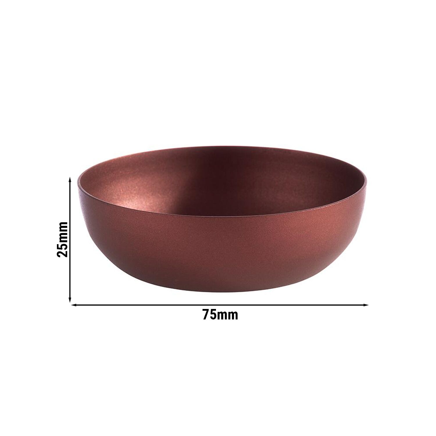 (6 pièces) Coupelles à sauce - LEVANTE - inox - 50 ml - Ø 75 mm - Rouge