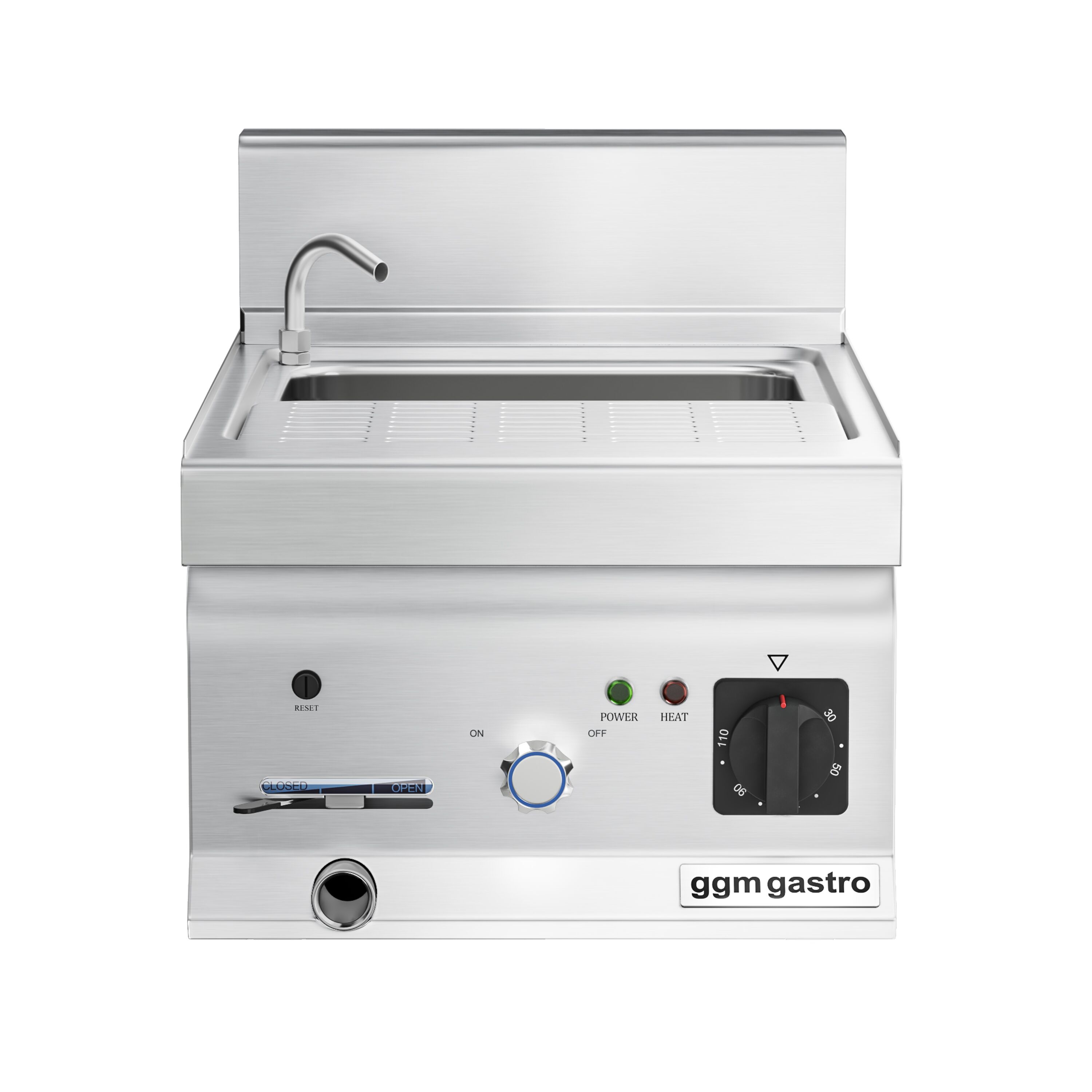 Cuiseur à pâtes électrique avec robinet – 18 L – 4,5 kW