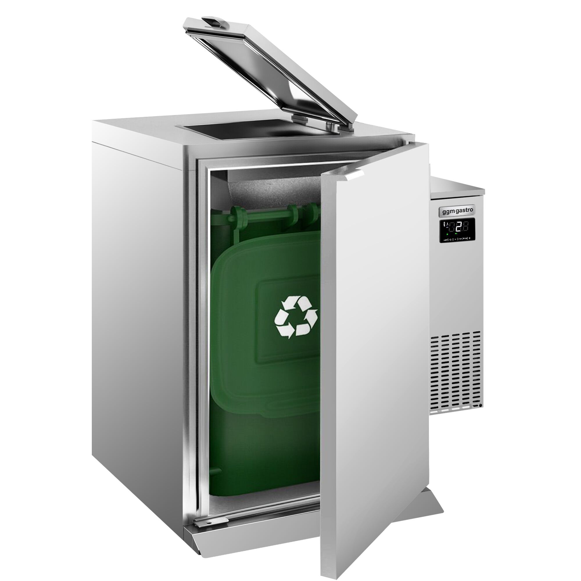Refroidisseur de déchets humides – 1 × 120 litres – Groupe à droite