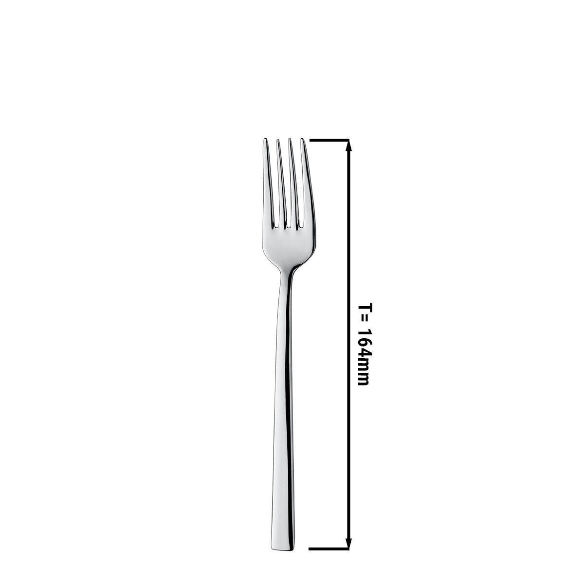 (12 pcs) Fourchette à dessert Giancarlo - Acier inoxydable 18/10 - 164mm - Brillant - 12 pièces