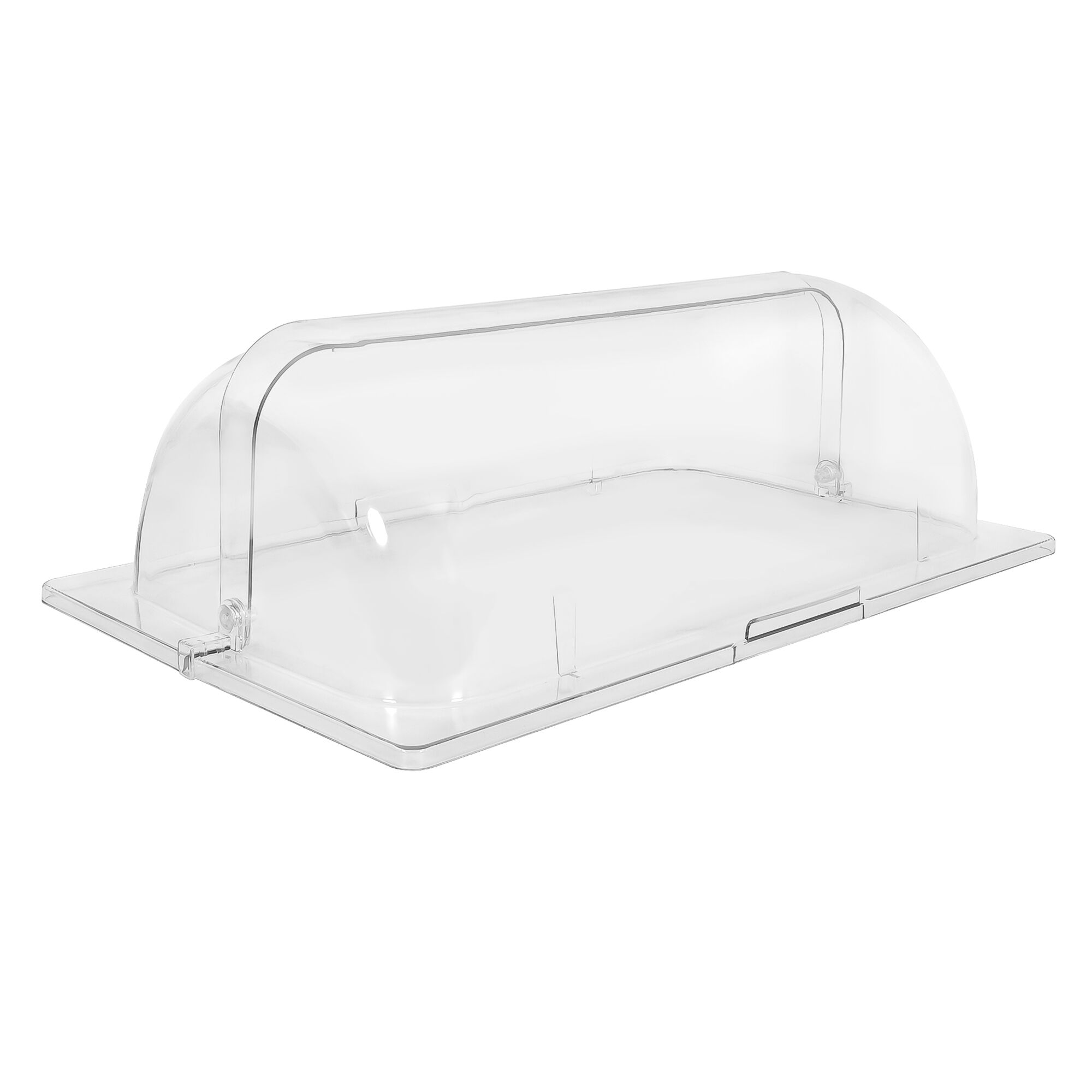 Couvercle de présentation roll-top - Dôme - GN 1/1 - Acier inoxydable - 540x335mm - Hauteur:255mm - incl. bac GN 1/1, deux packs de froid