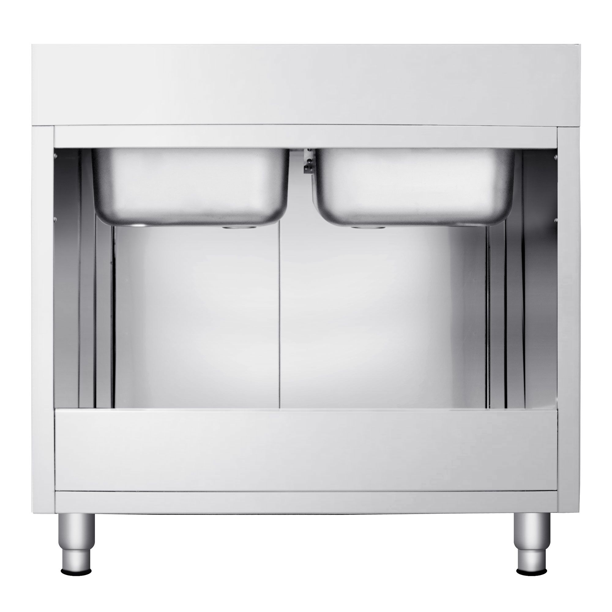 Meuble plonge PREMIUM - 1000x600mm - avec 2 bacs
