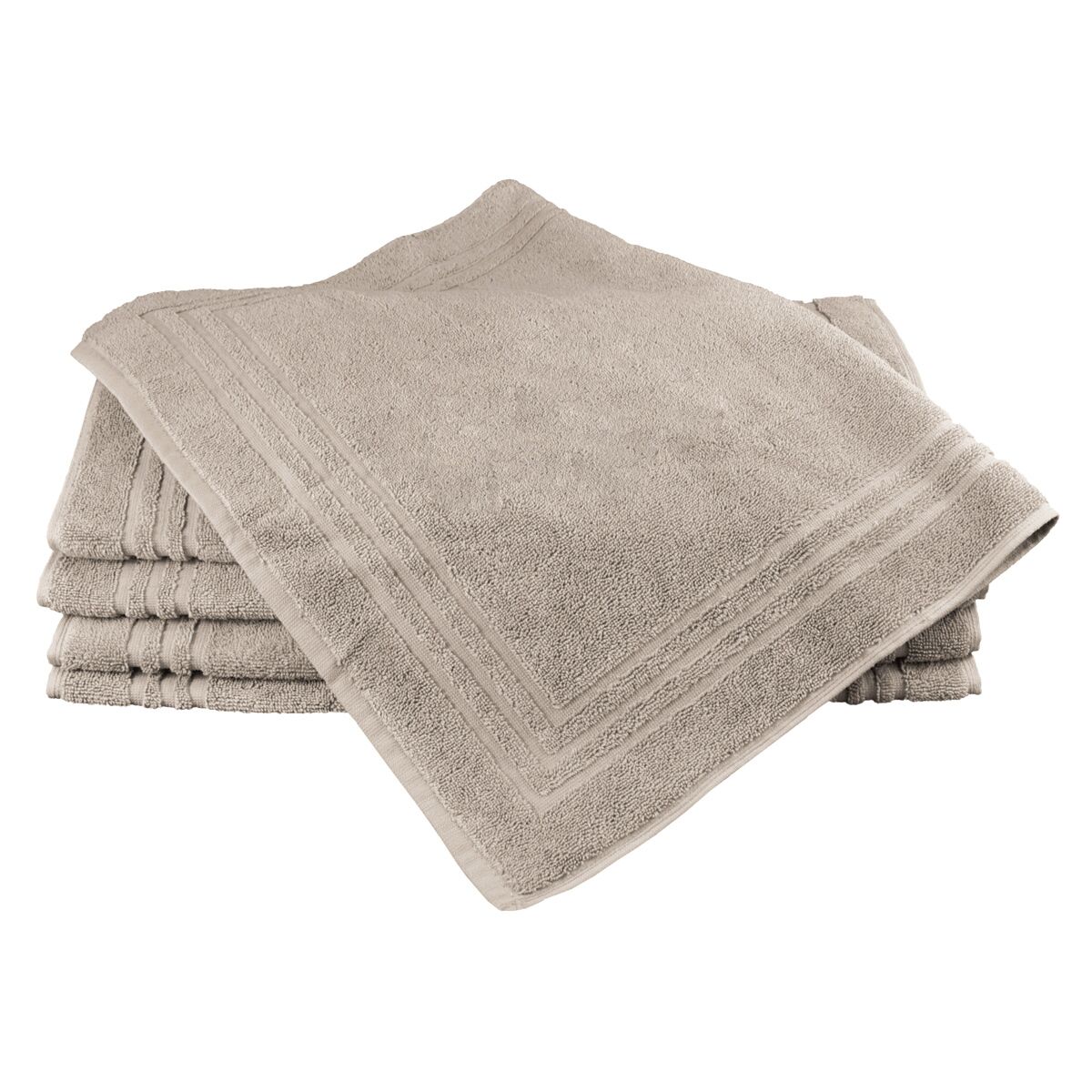 (60 pcs) Tapis de bain Oslo - 500x700mm - 100% coton - Taupe