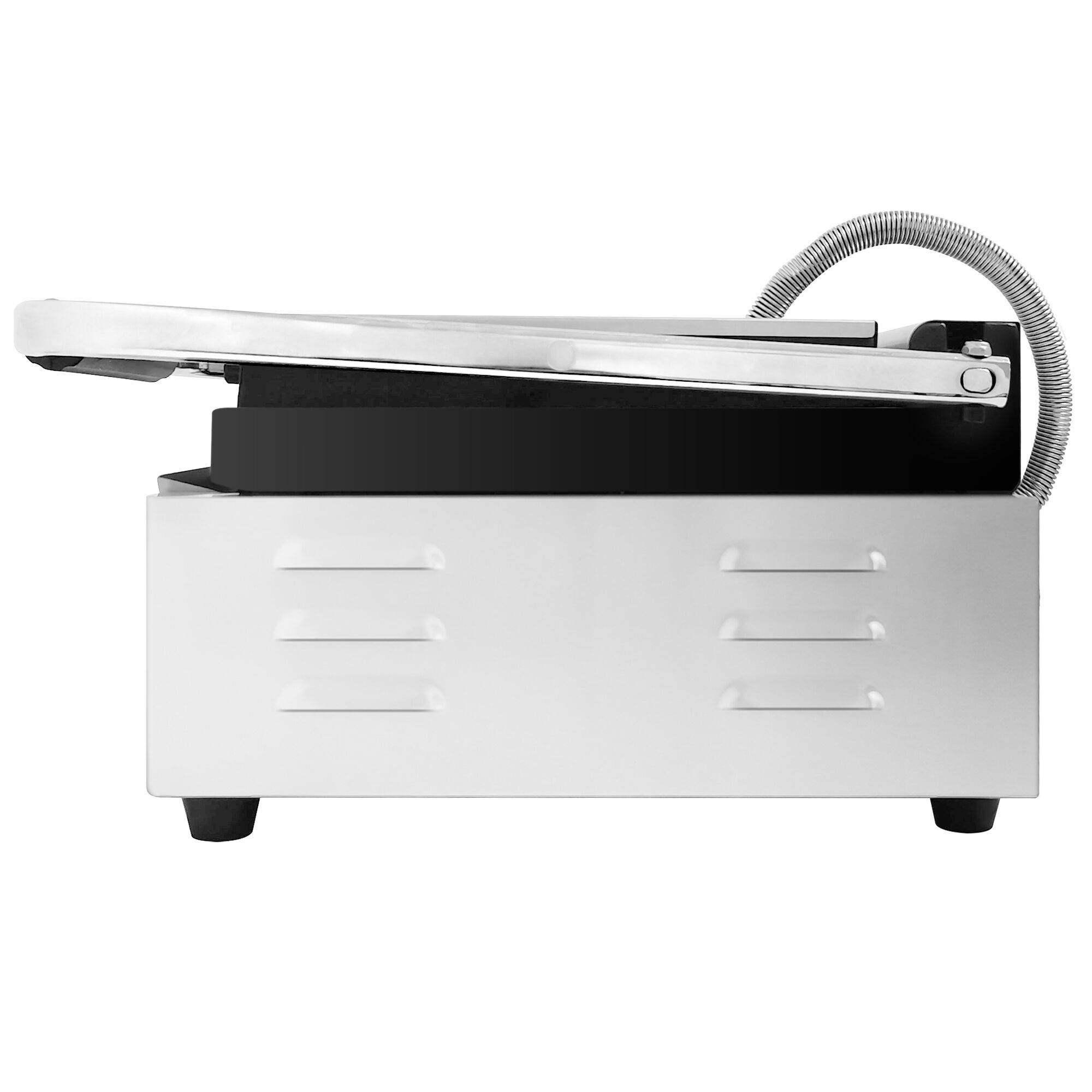 Presse à Panini / Gril de contact - 2,6kW -  Plaques rainurées - Surface de cuisson : 400x225mm