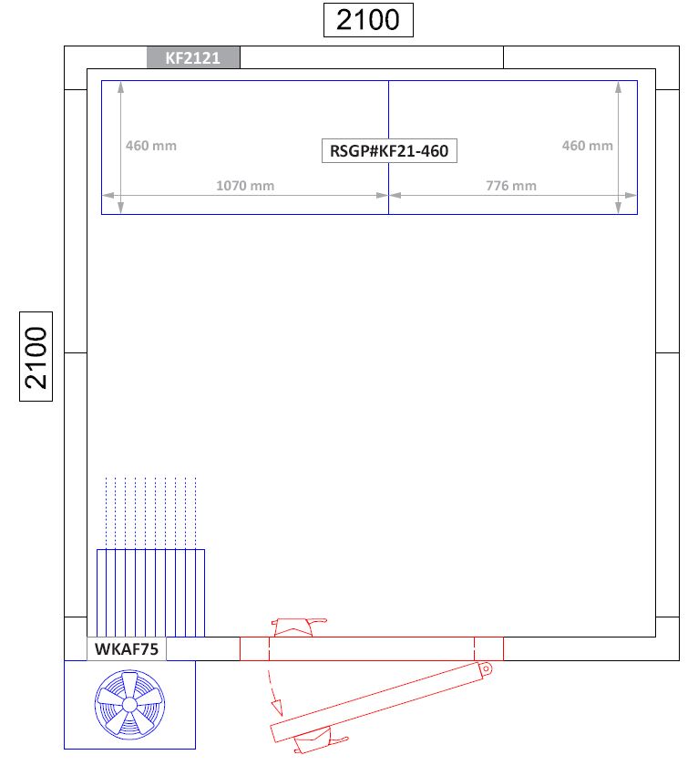 Rayonnage modulaire en aluminium - 1070x776mm - Capacité de charge:600kg