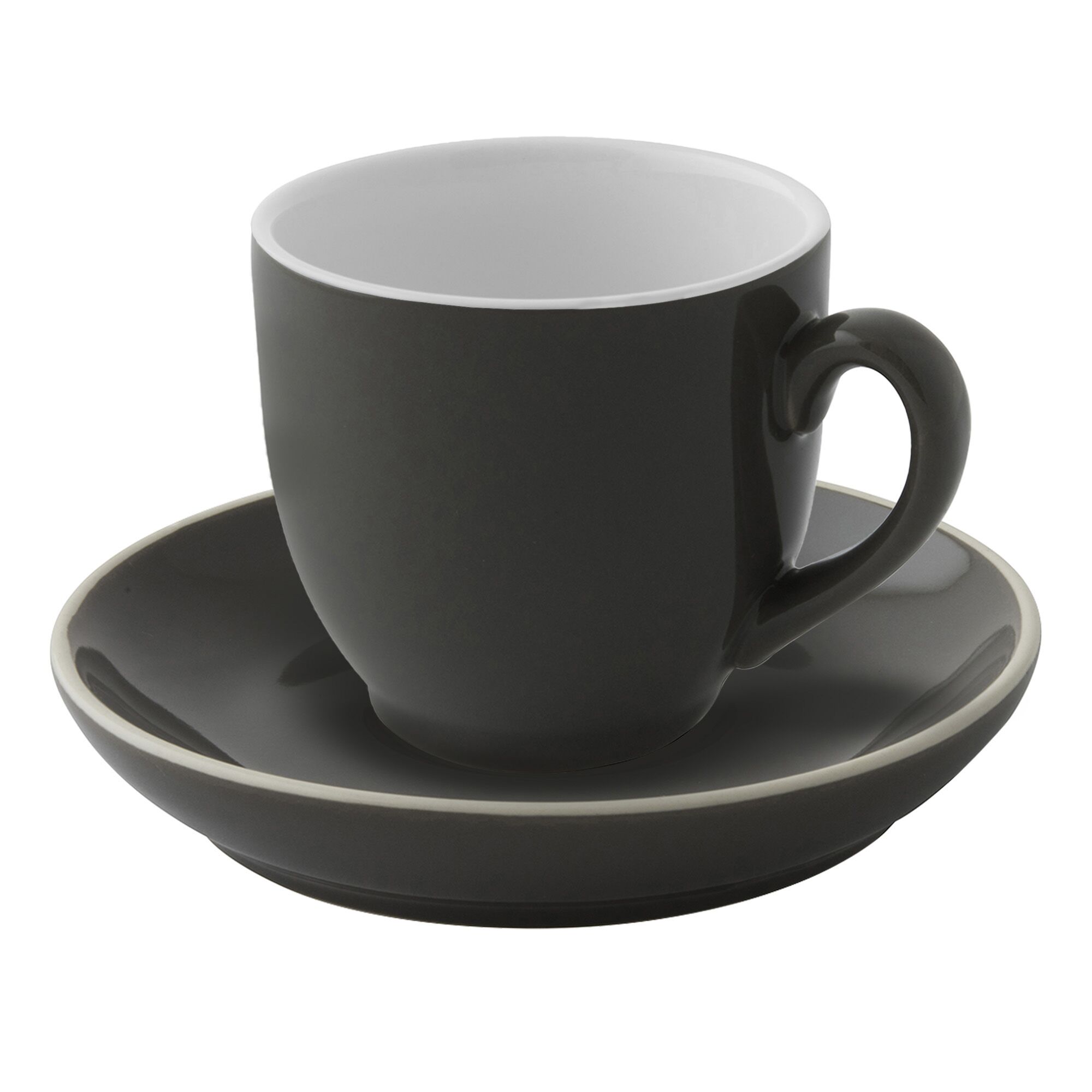 (6 pièces) COLORS – Tasse à café – 140 ml – Gris