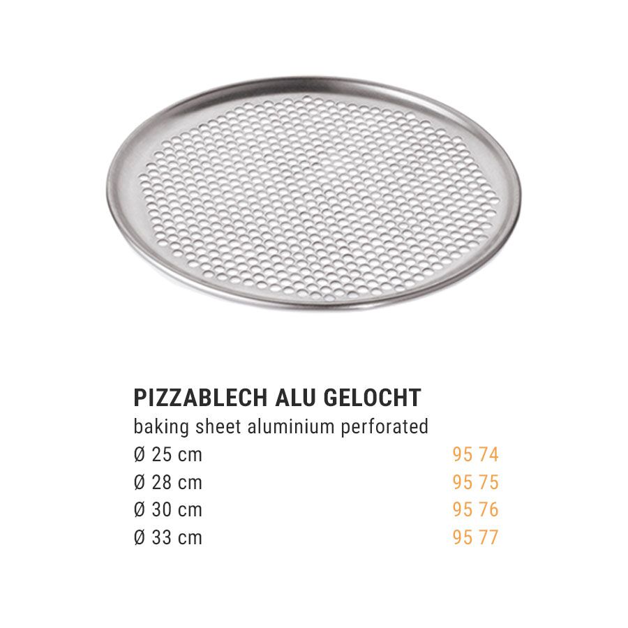 Pizzagitter/Screen - Aluminium - gelocht - Ø 250mm