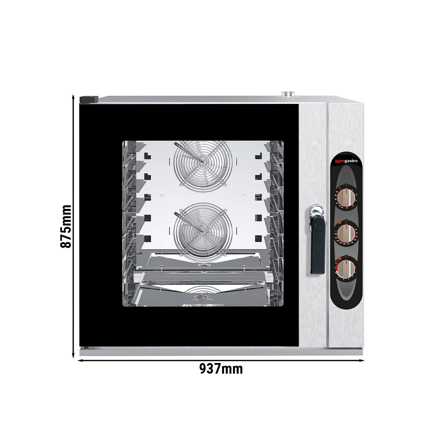 Electric Commercial Combi Oven - Manual Controls - 7x GN 1/1 - incl. Mounting brackets