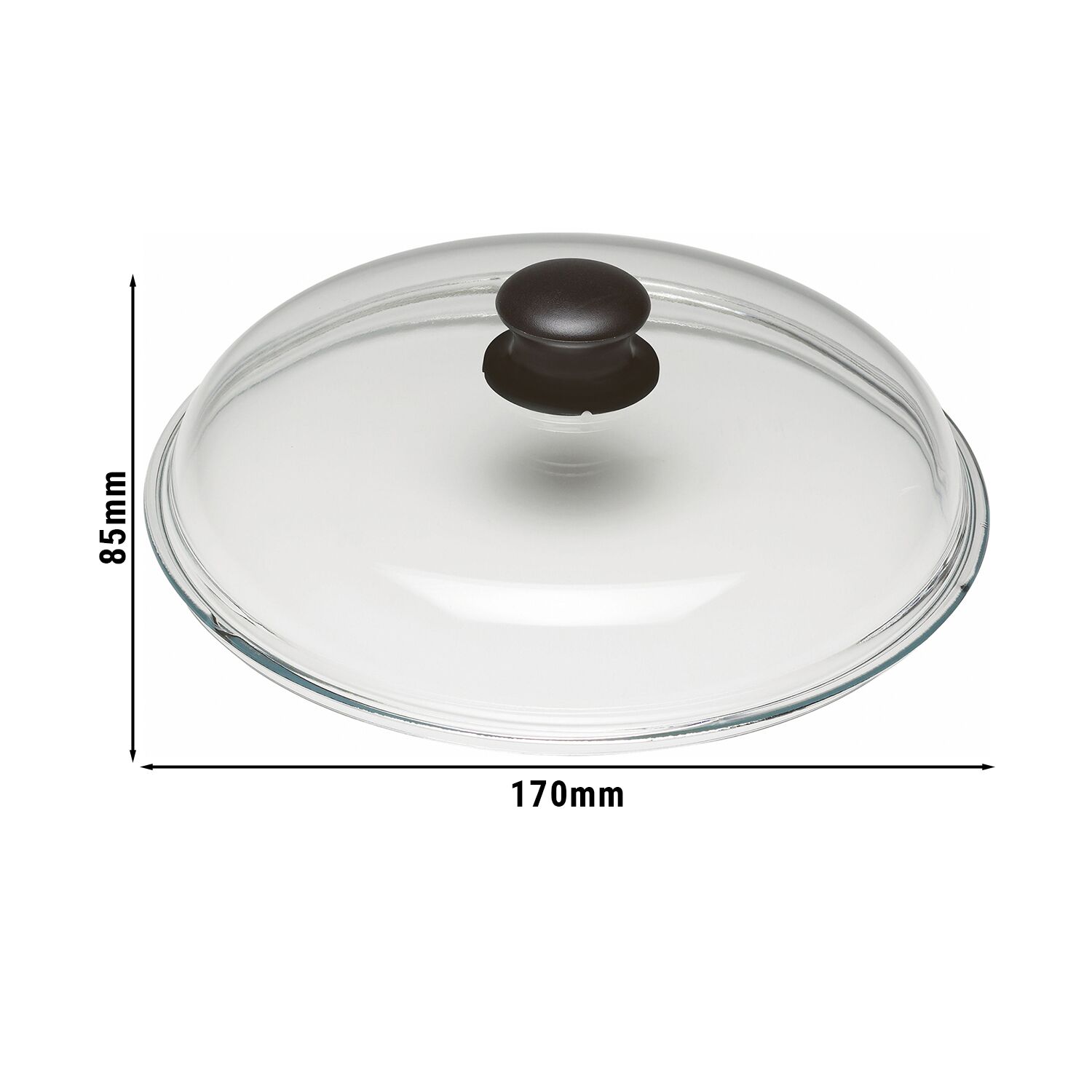 BALLARINI | Universal Glass Pan Lid Ø 16 cm – domed - dishwasher-safe - heat-resistant knob