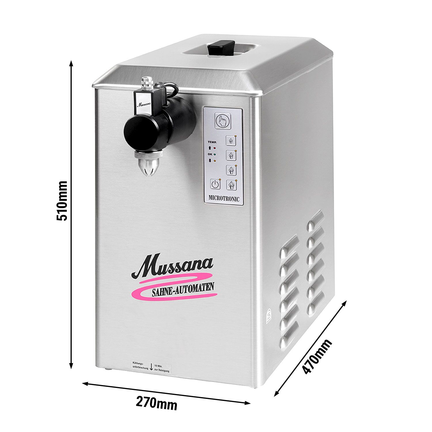 MUSSANA | LADY – Machine à chantilly – 6 litres – 500 W – 230 V – avec refroidissement